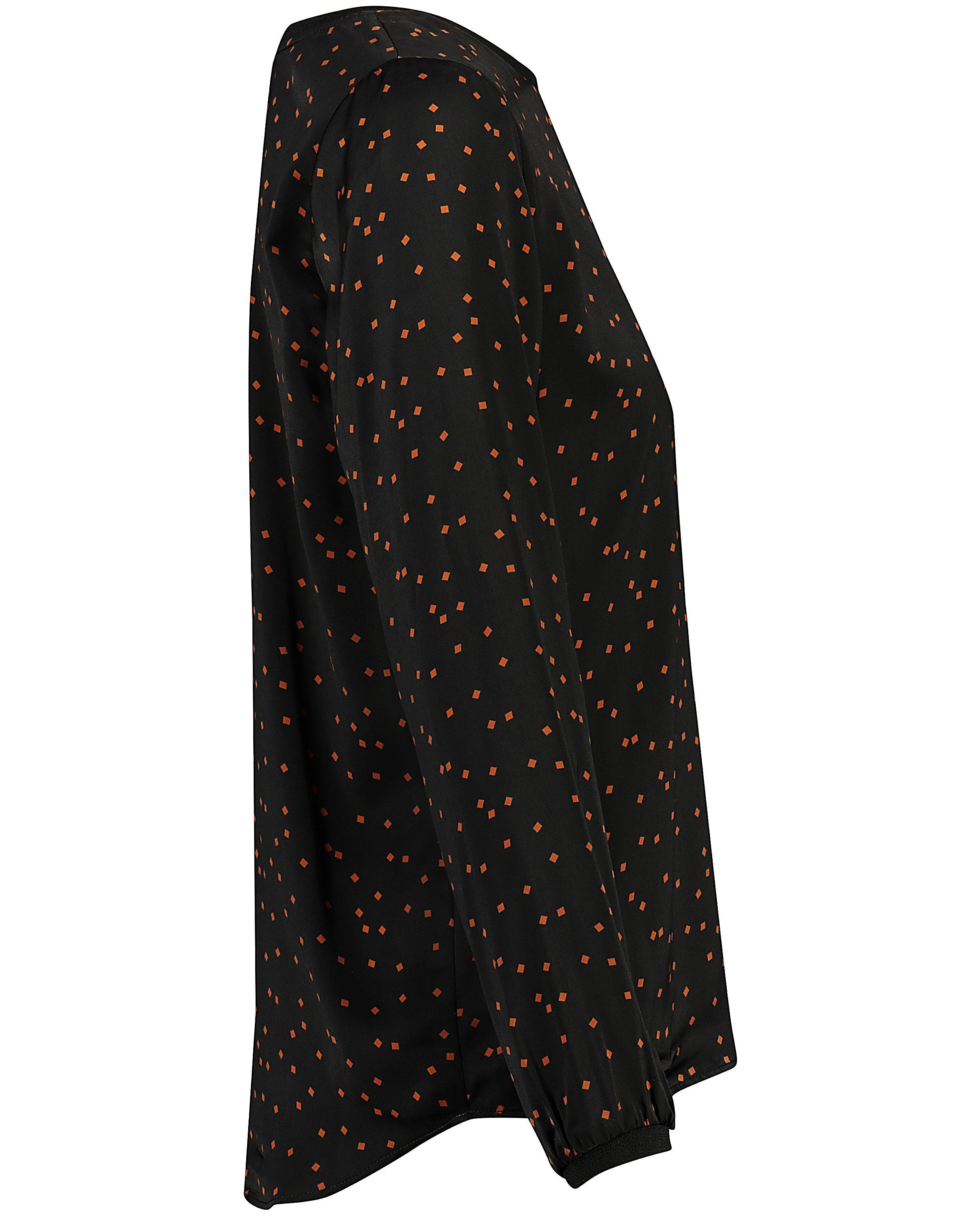 Chemises - Zwarte blouse met vierkantjes
