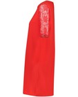 Kleedjes - Rode jurk met mouwen van kant