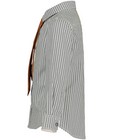 Hemden - Wit hemd met streepjes + stropdas