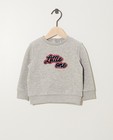 Pull gris clair « Little one » - broderie - JBC