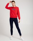 Pull rouge « Mom » - broderie - JBC