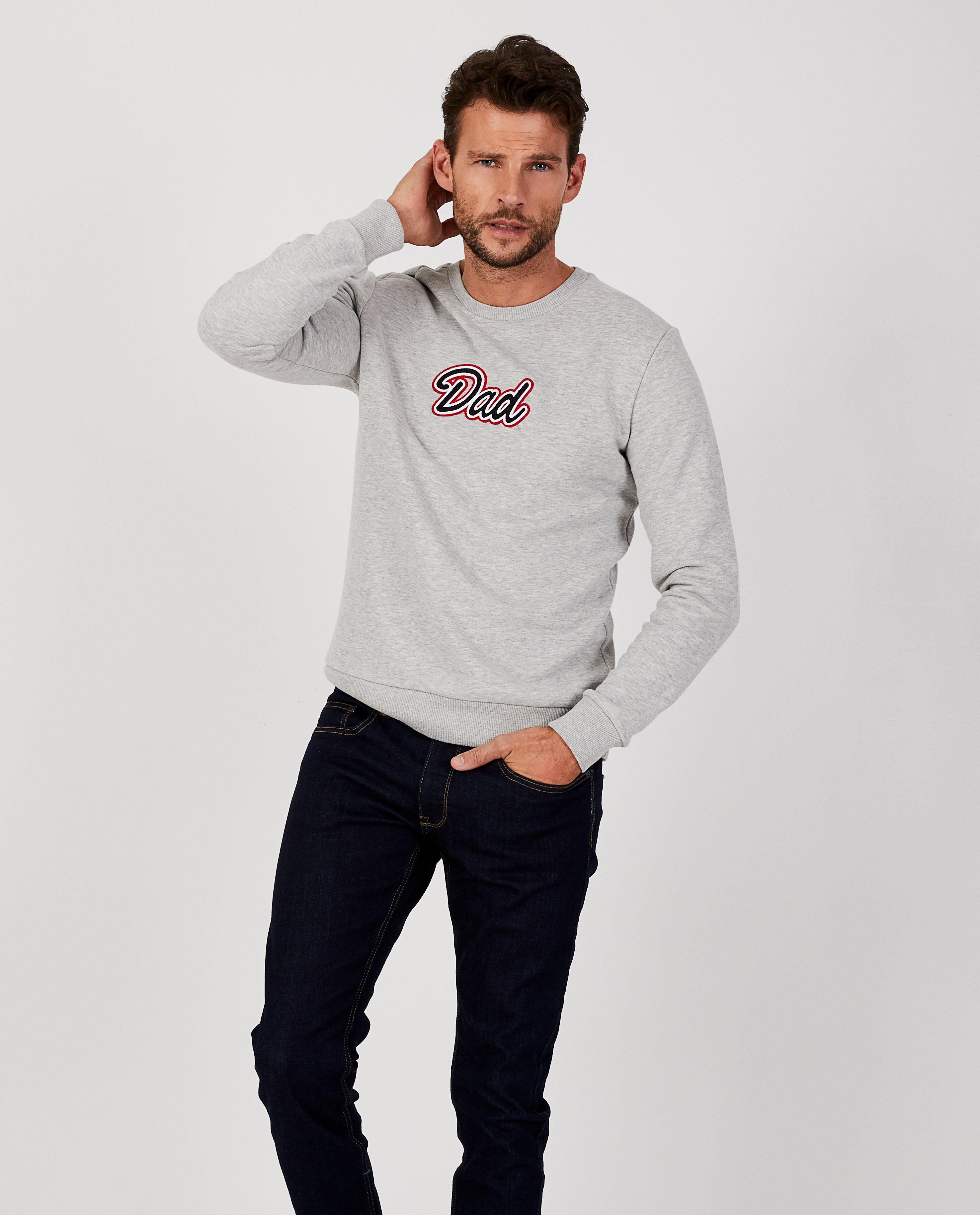 Sweats - Pull « Dad » gris clair