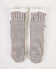 Pantoufles grises, 28-33 - modèle chaussettes - JBC