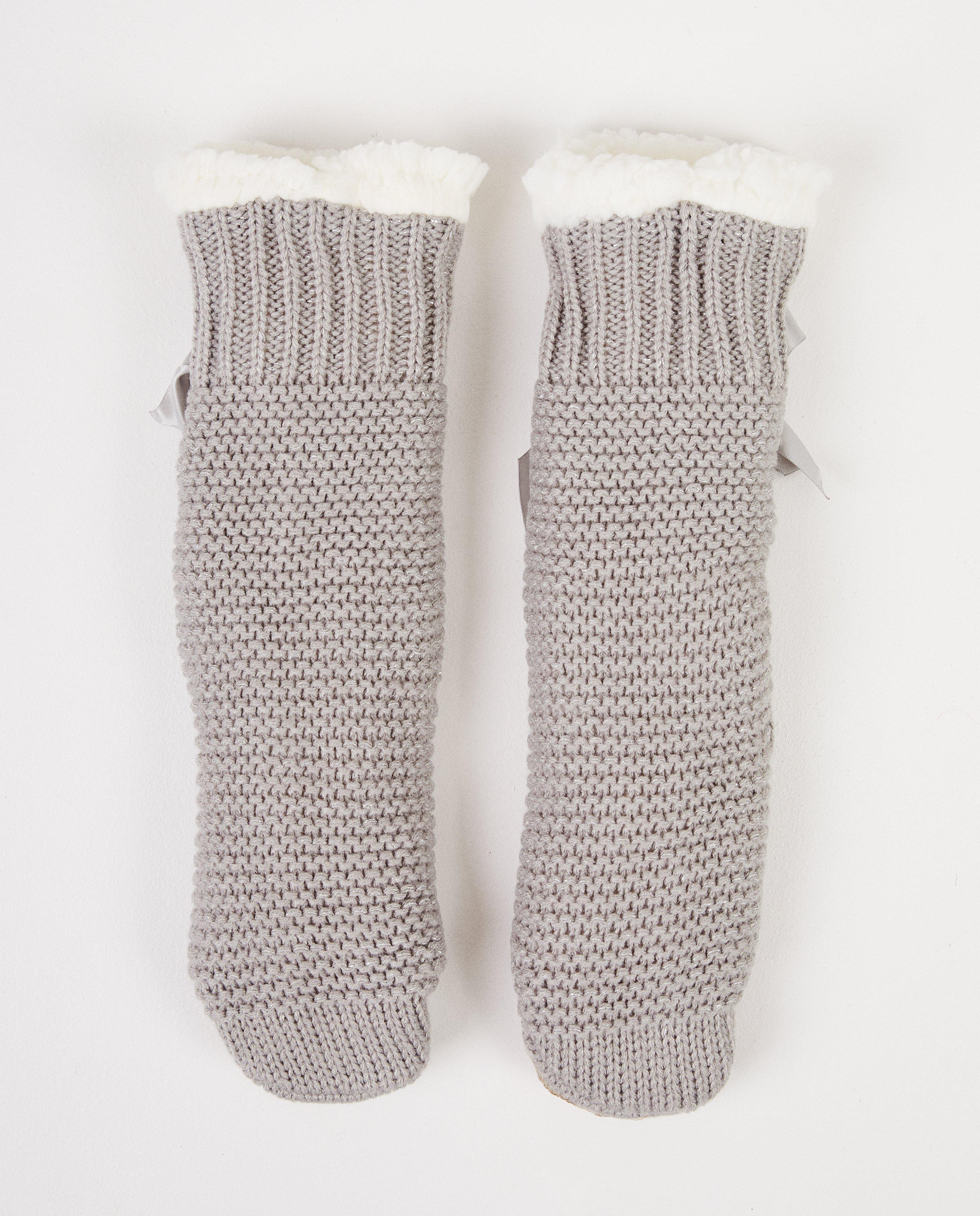 Grijze pantoffels, maat 34-39 - soksloffen - JBC