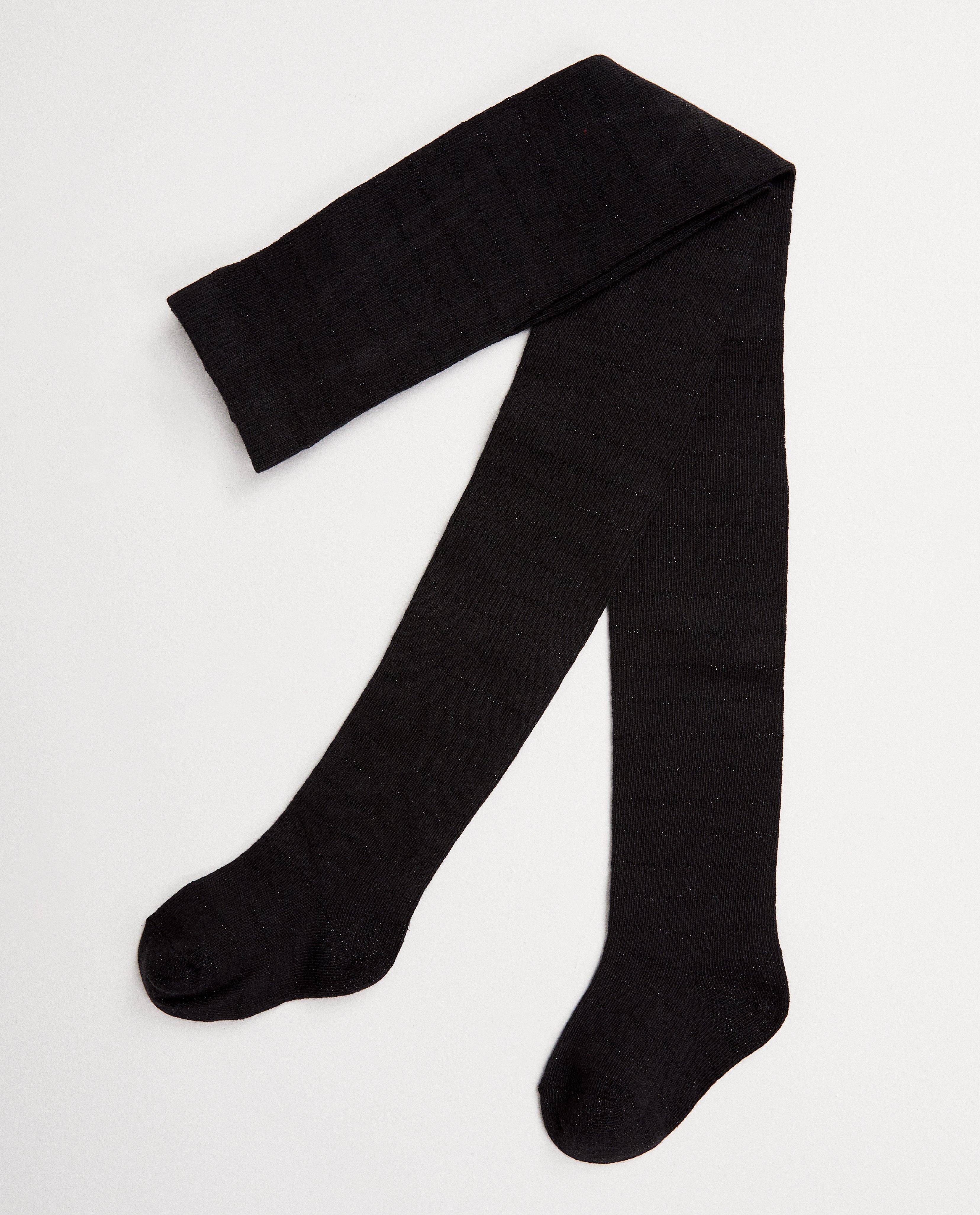 Zwarte kousenbroek met streepjes - Product Detail - zwart - afbeelding nummer 2