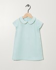 Lichtblauw jurkje met stipjes - allover reliëf - Newborn 50-68
