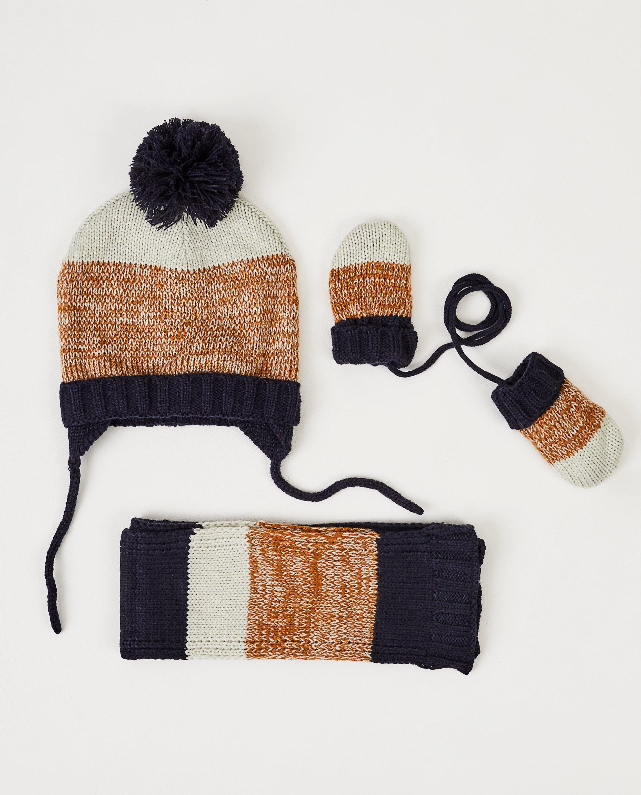 Set van muts, wanten en sjaal - Product Detail - donkerblauw - afbeelding nummer 1