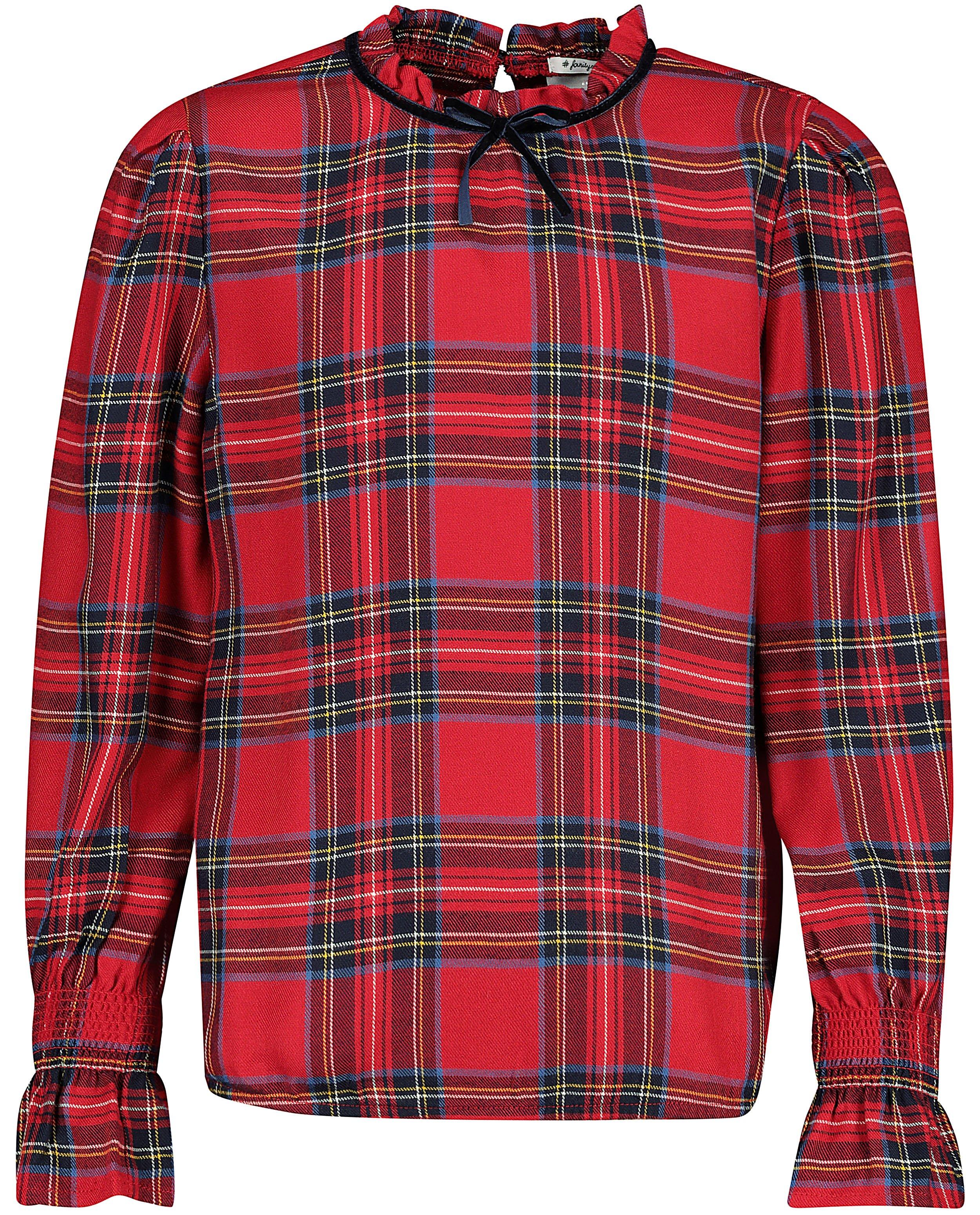 Hemden - Rode blouse met ruitprint