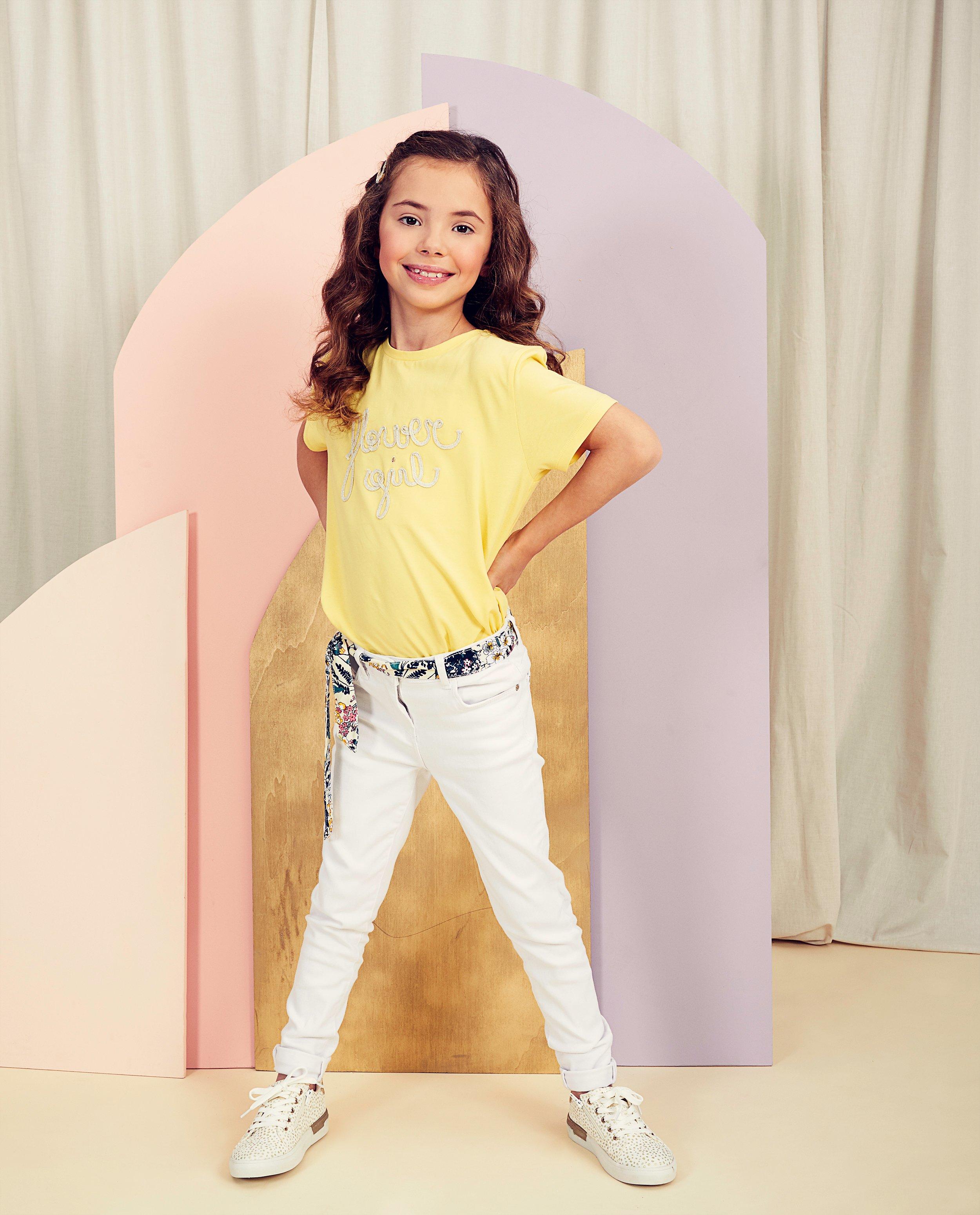 Wit T-shirt met opschrift Communie - null - Milla Star