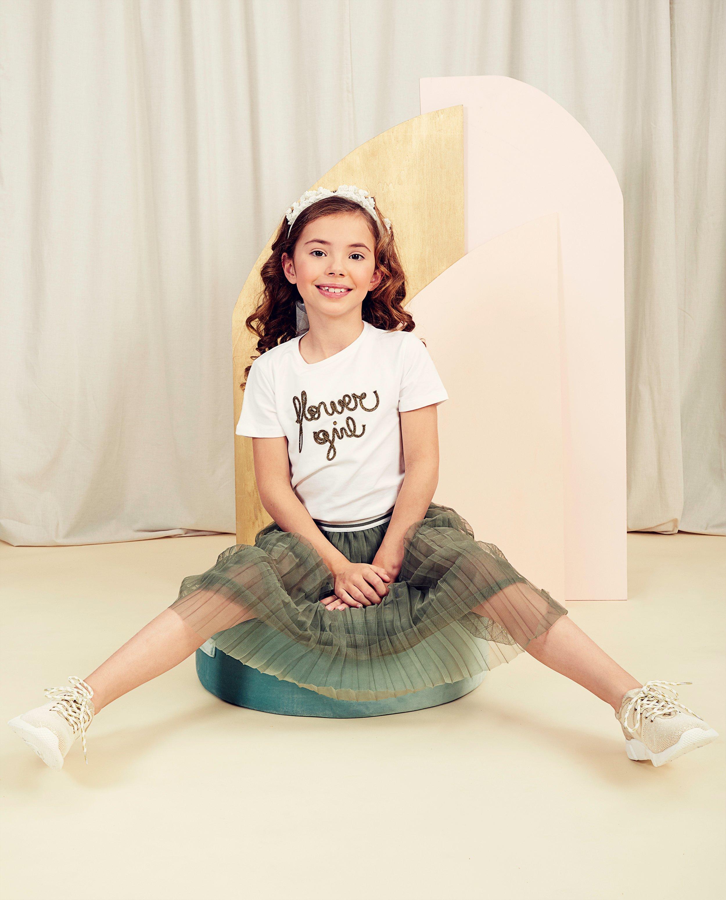 Wit T-shirt met opschrift Communie - null - Milla Star