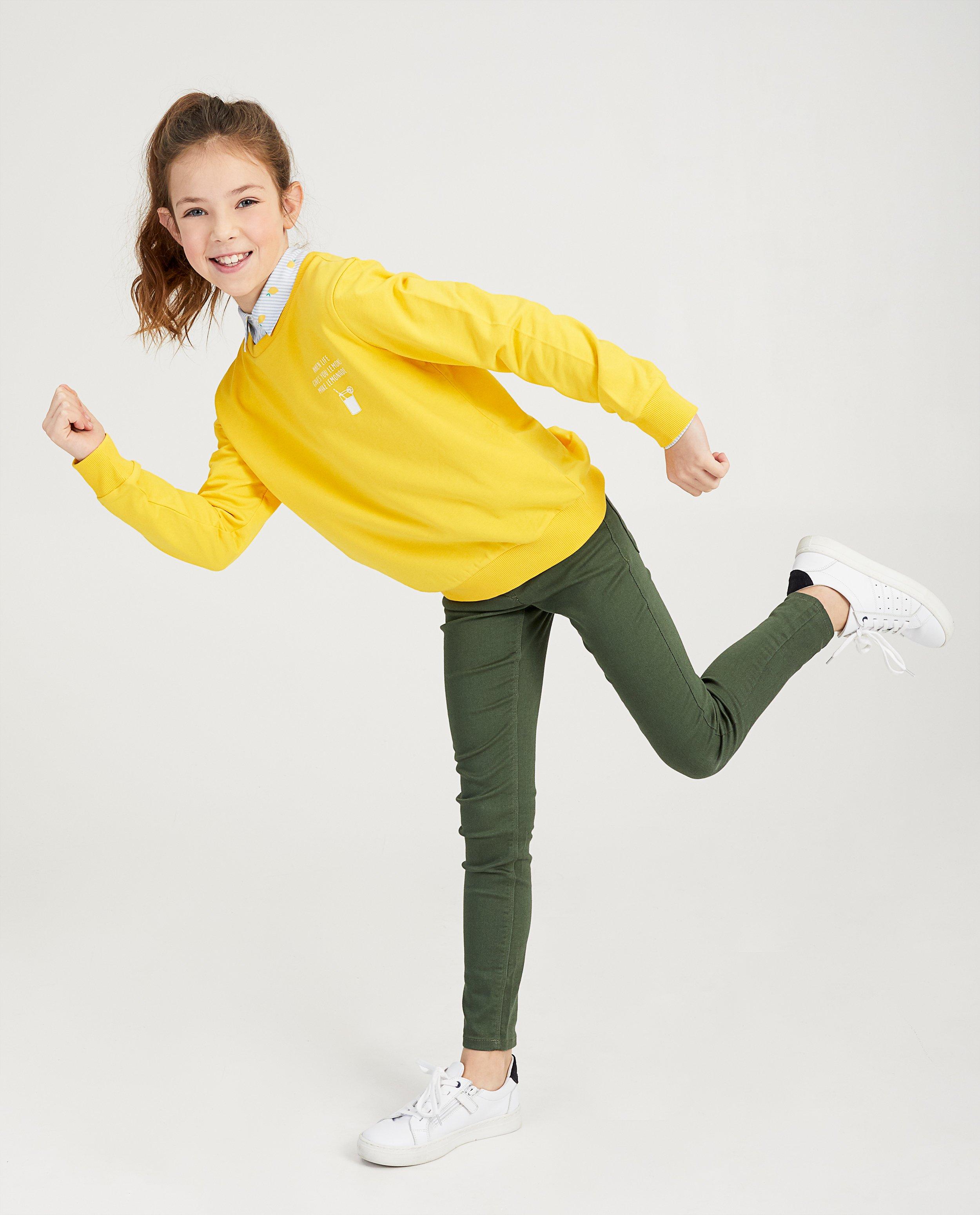 Gele sweater met print BESTies - Product Detail - lichtgeel - afbeelding nummer 1