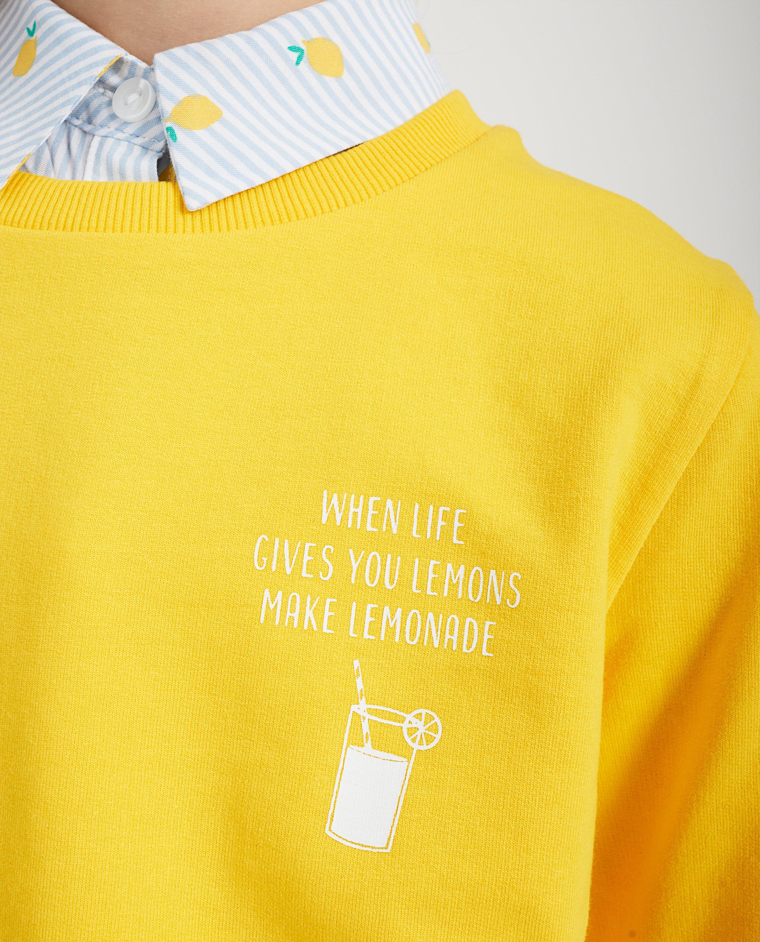 Gele sweater met print BESTies - Product Detail - lichtgeel - afbeelding nummer 4