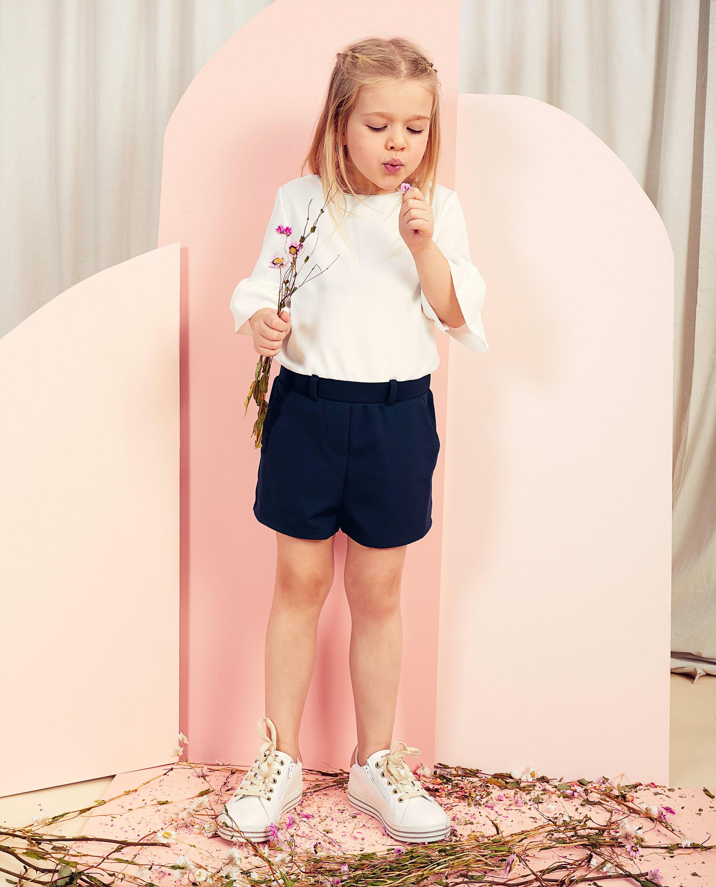 Jumpsuit in wit en blauw Communie - met 3/4-mouwen - Milla Star