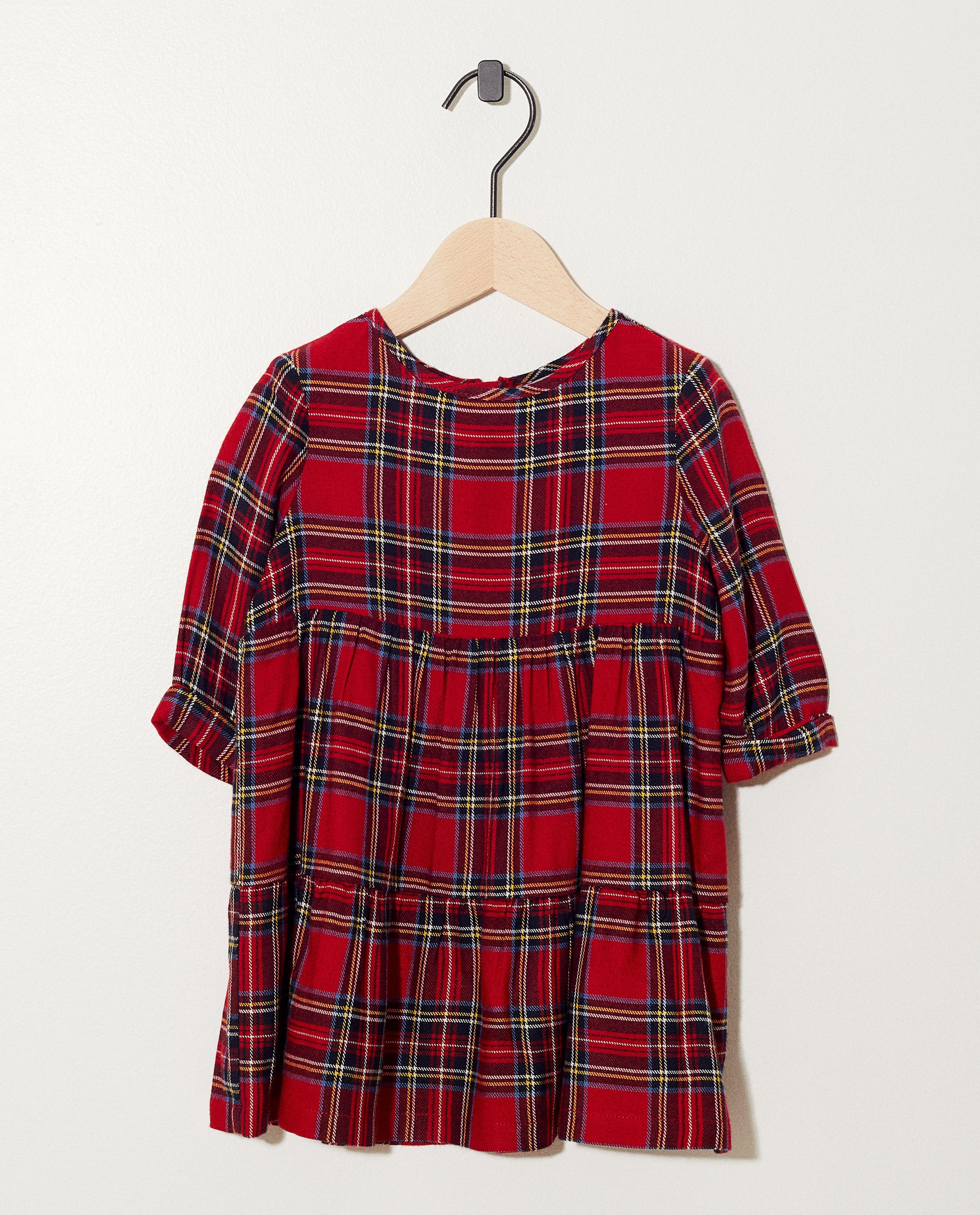 Robe rouge à carreaux - sur toute la surface - JBC