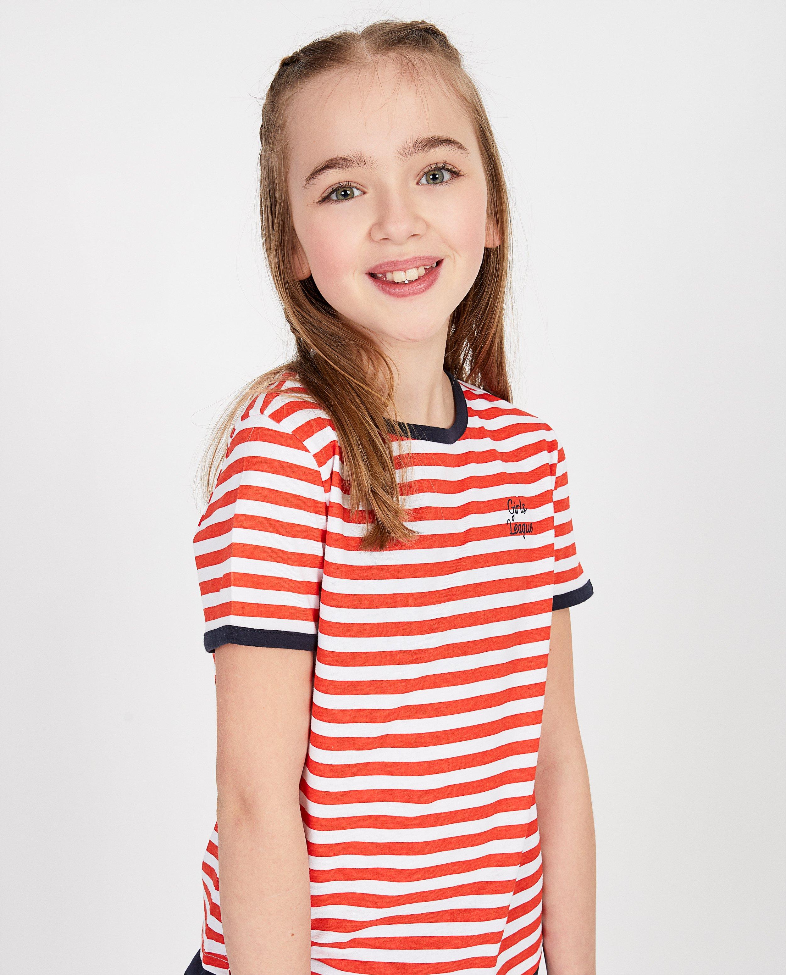 T-shirts - Gestreept T-shirt in wit BESTies