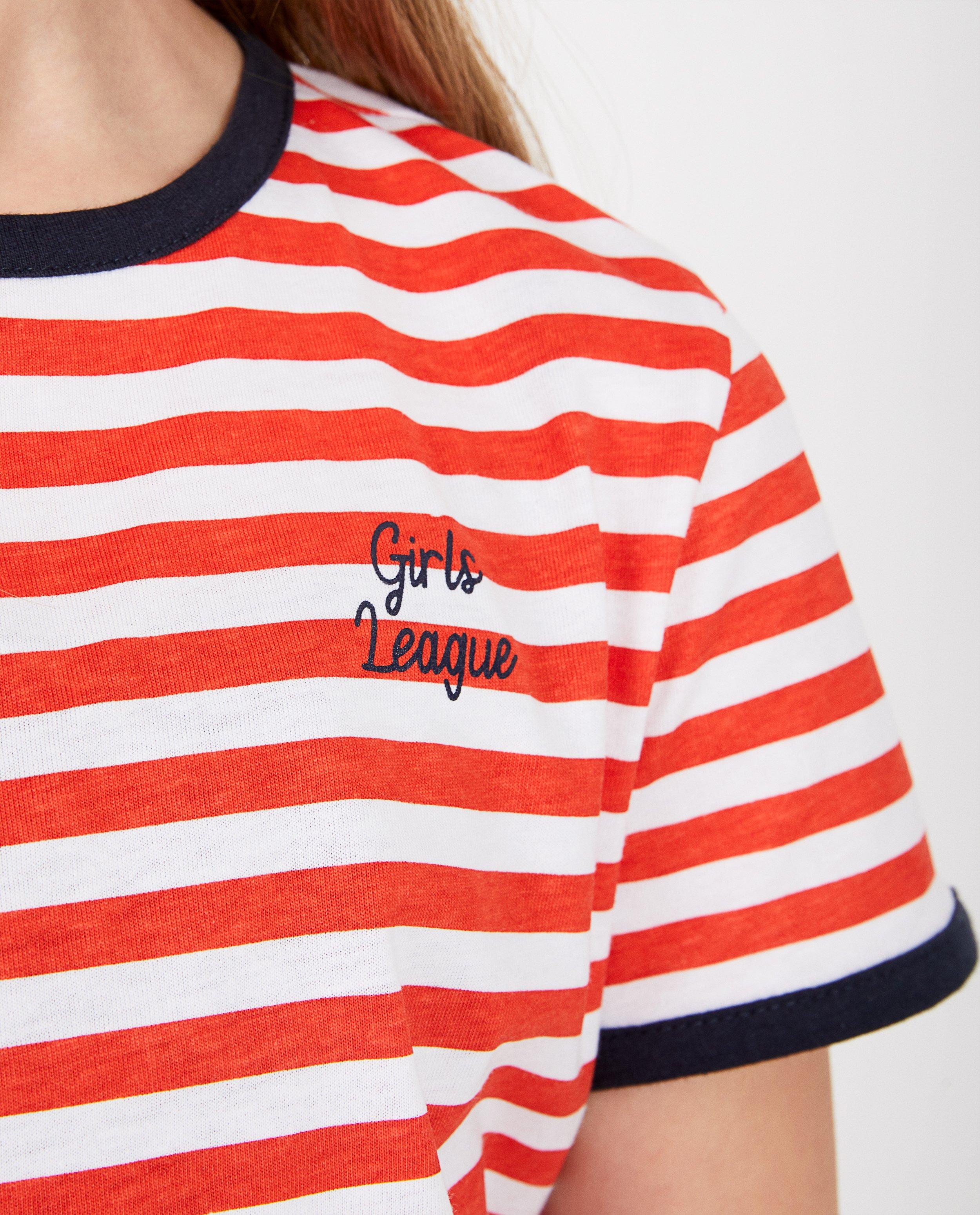 T-shirts - Gestreept T-shirt in wit BESTies