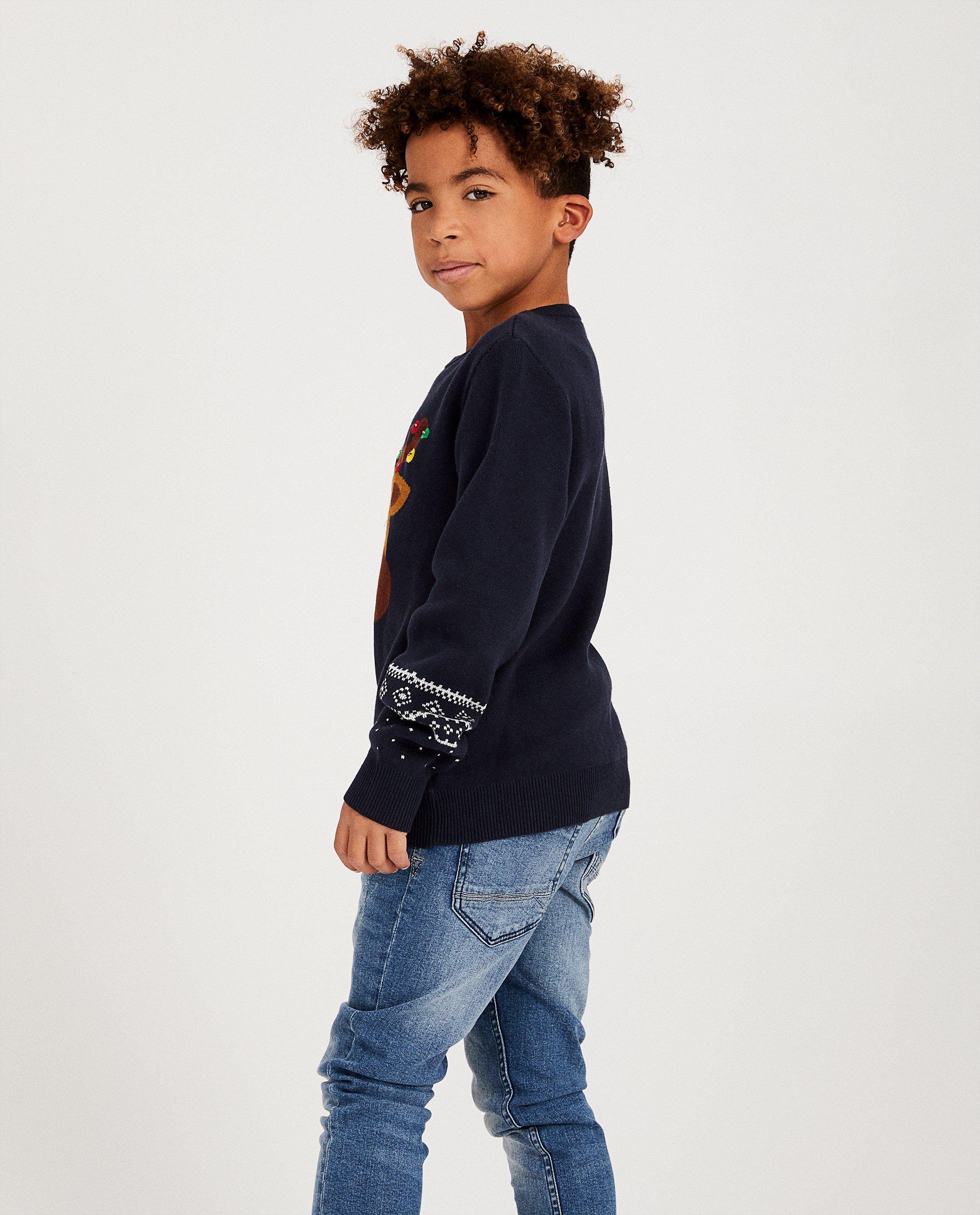 Rendier-trui met lichtjes 7-14 jaar - Product Detail - donkerblauw - afbeelding nummer 3