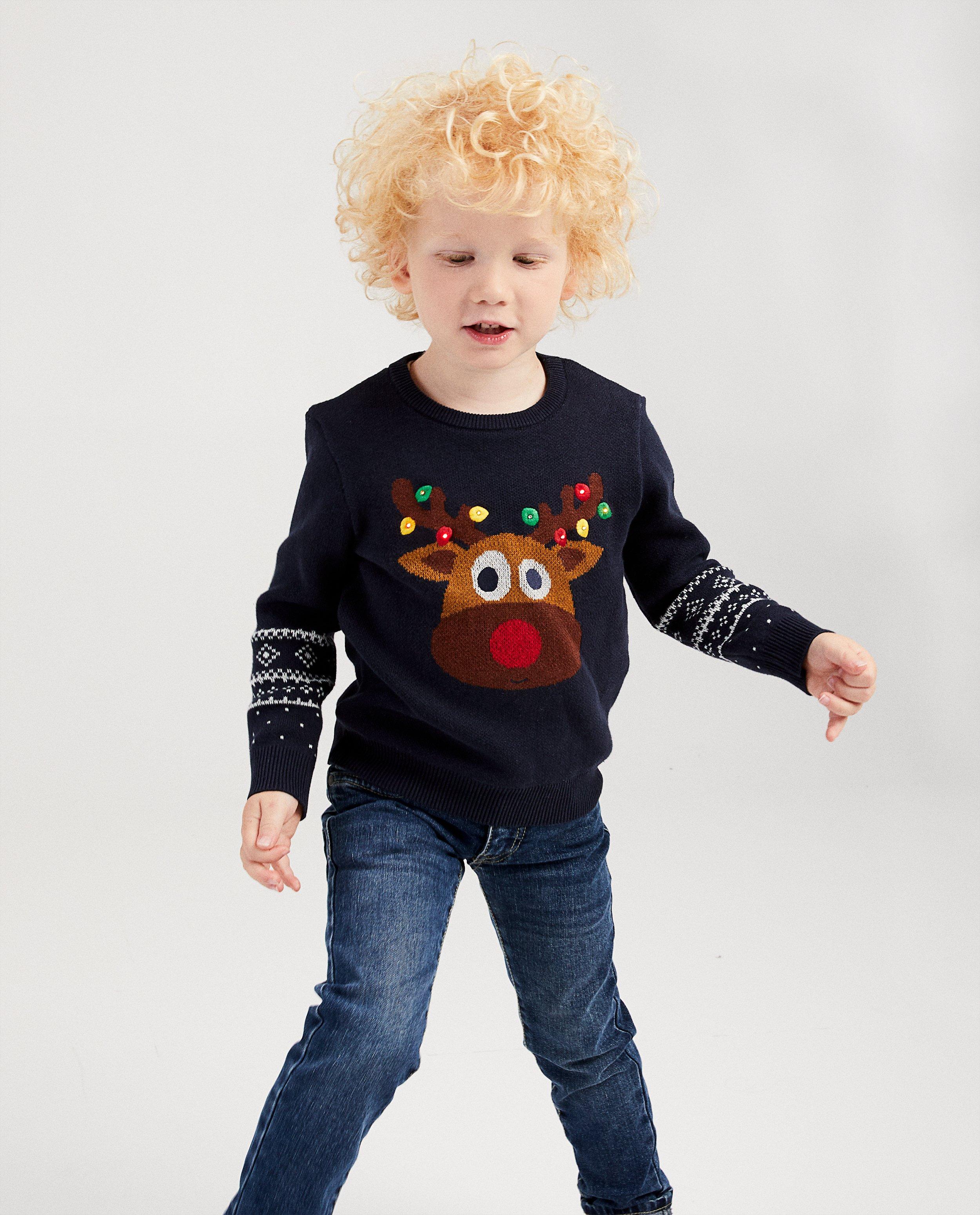 Pull renne bleu fin tricot 2 7 ans familystoriesJBC JBC JBC Belgique Belgique