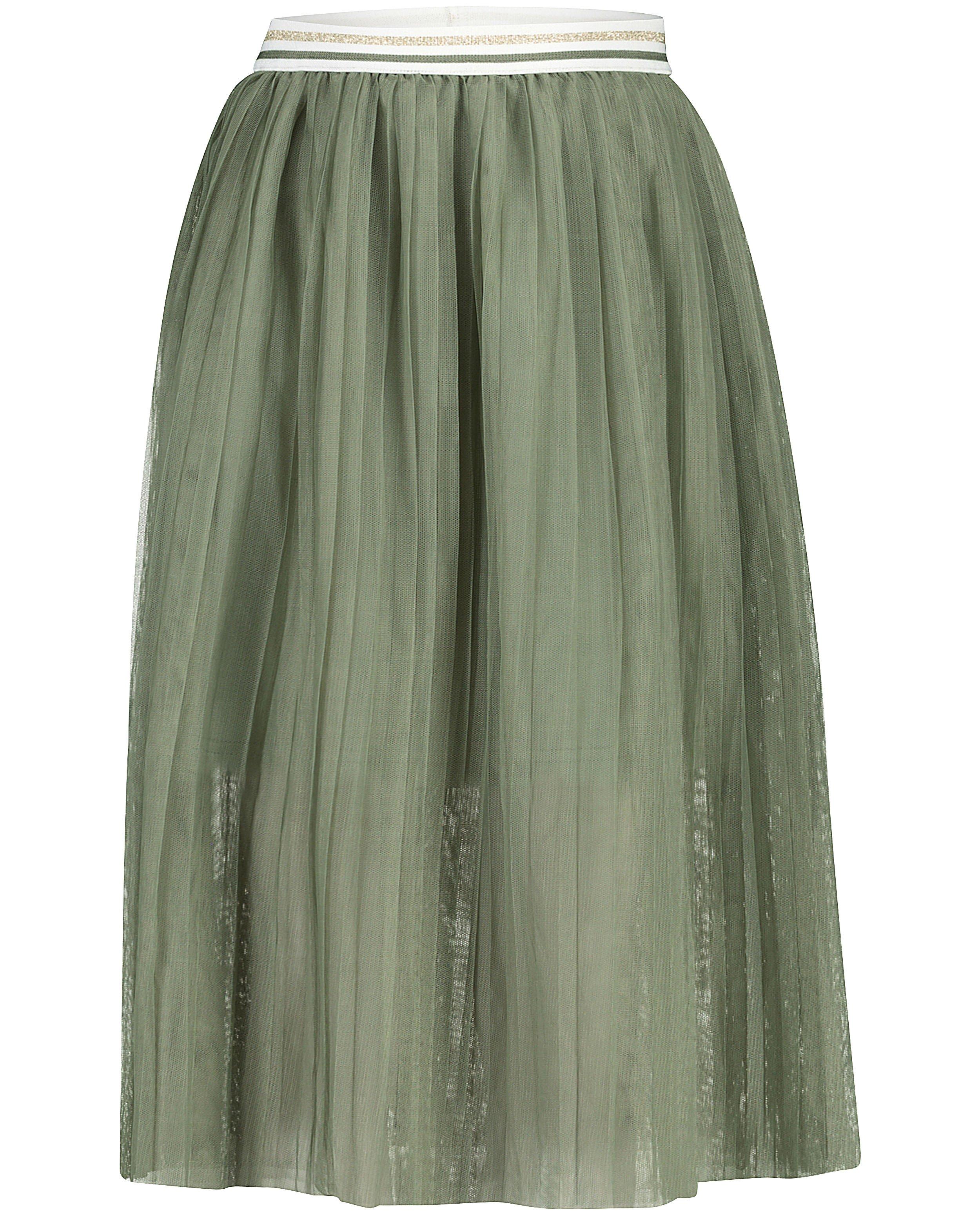 Rokken - Groene maxi-rok met tule Communie