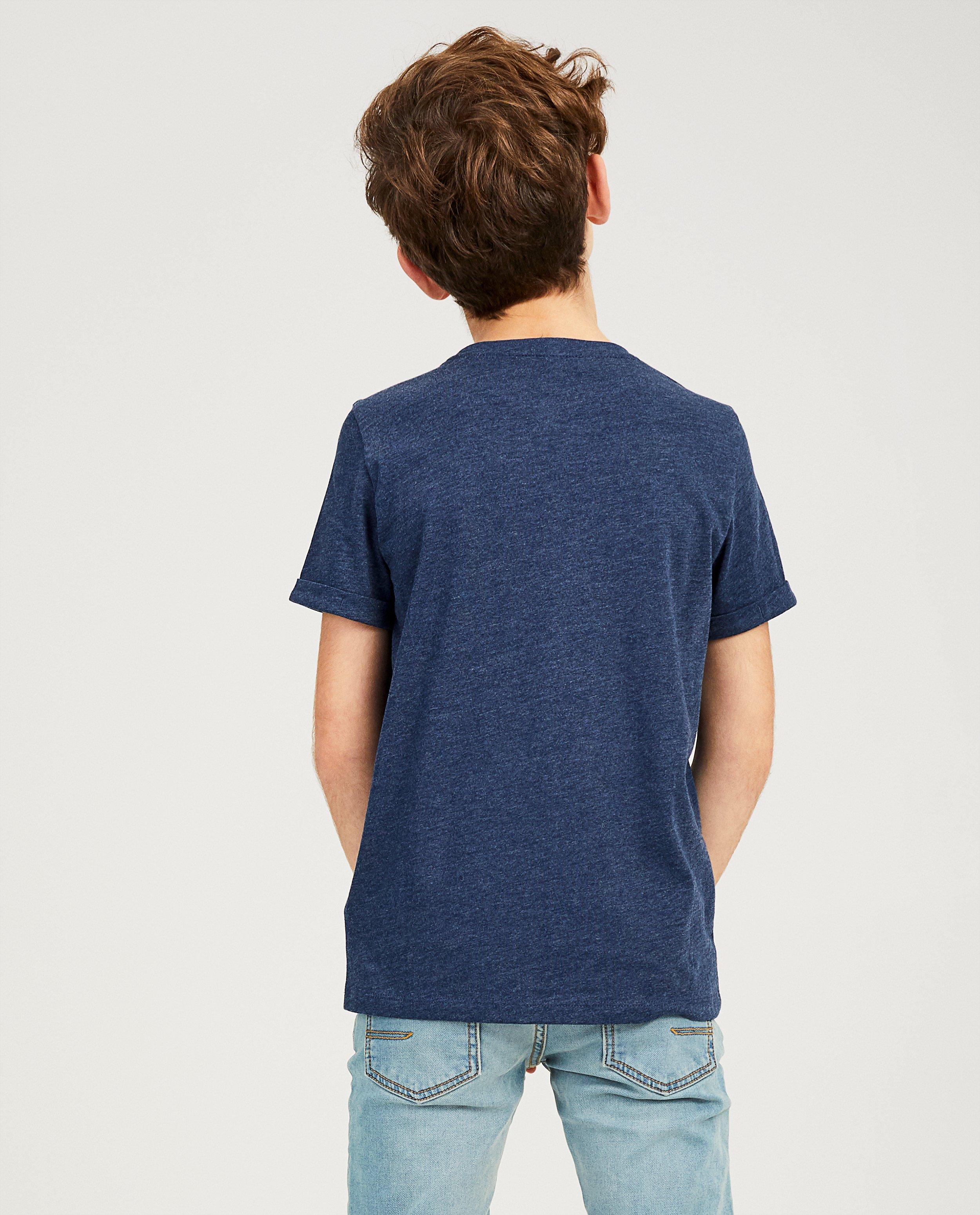 Blauw T-shirt met opschrift (NL) - Product Detail - donkerblauw - afbeelding nummer 3
