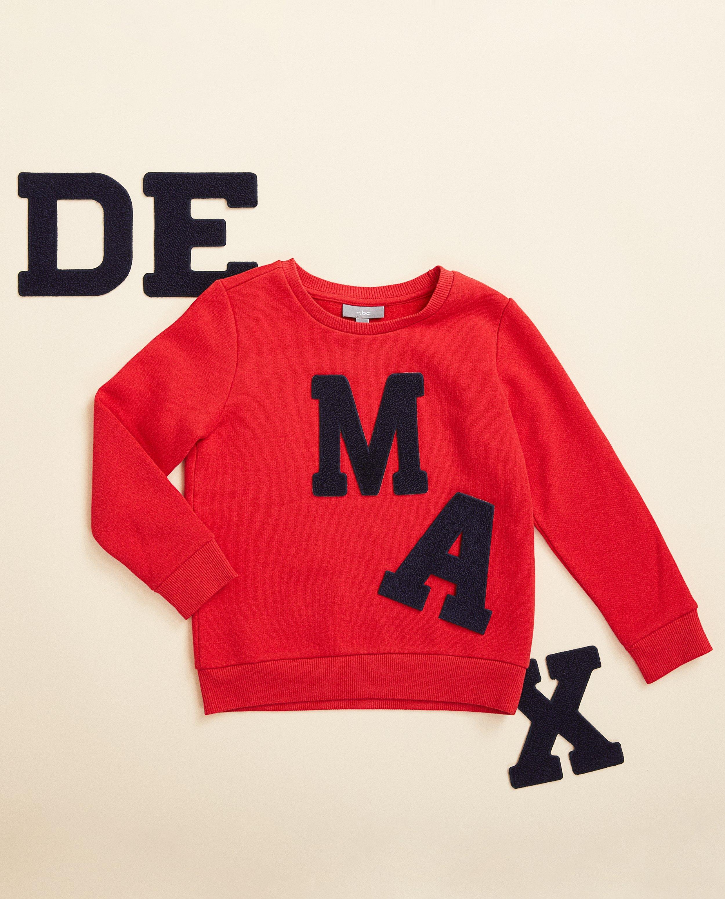 Kies hier je blauwe letter - klein - lettersweater - JBC