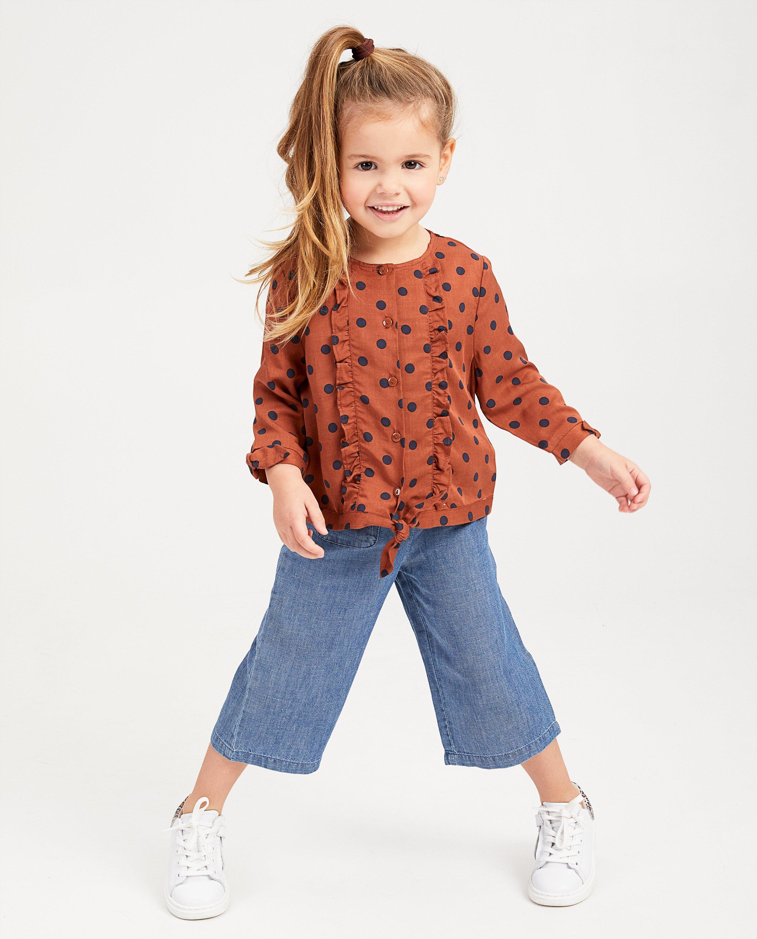 Roestbruine blouse met stippen - null - Milla Star