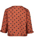 Chemises - Roestbruine blouse met stippen