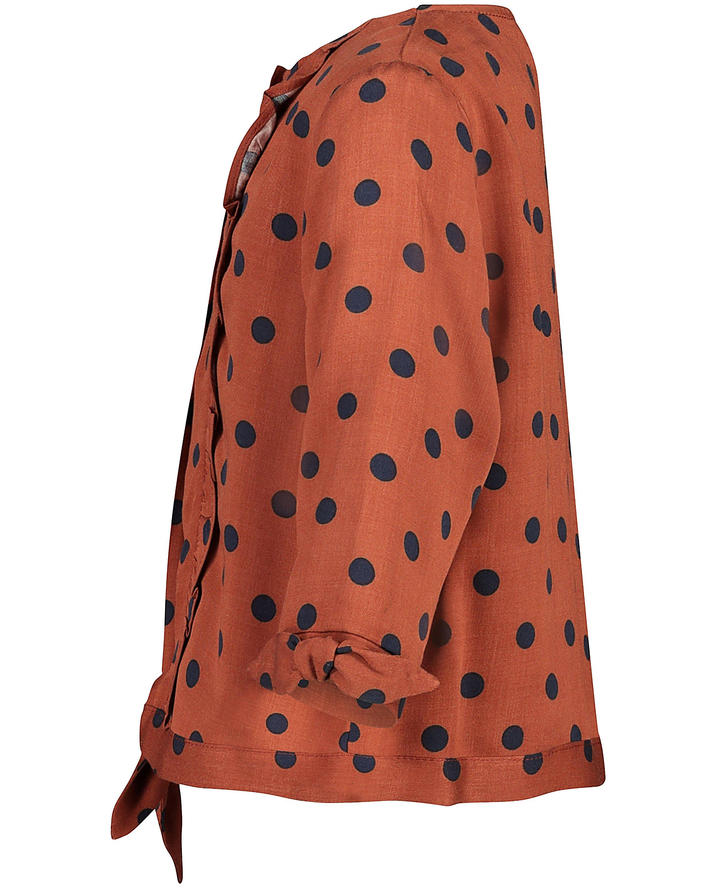 Hemden - Roestbruine blouse met stippen