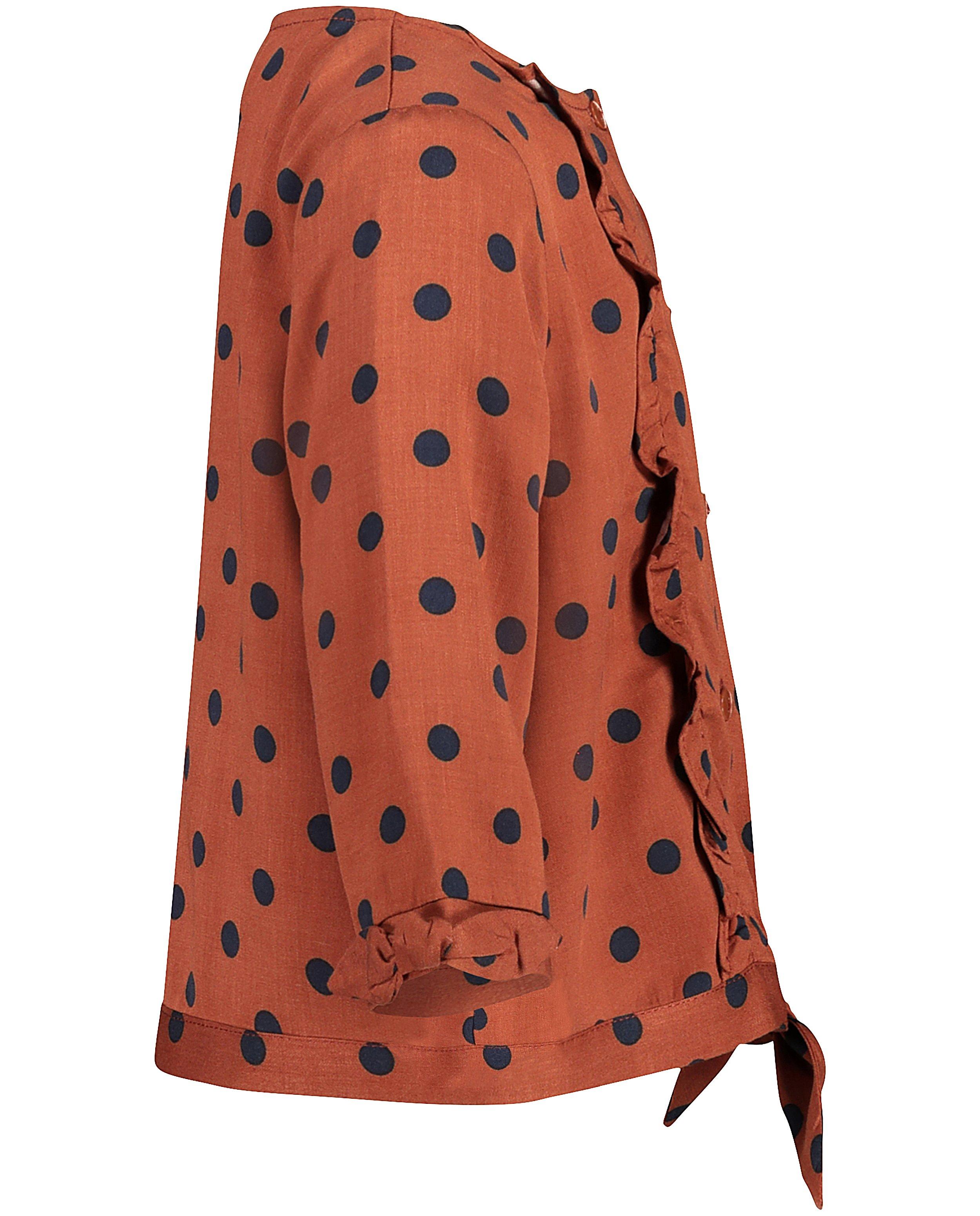 Hemden - Roestbruine blouse met stippen