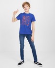Blauw T-shirt met print BESTies - in het rood - Besties