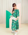 Groene jurk met print Communie - allover bloemenprint - Milla Star