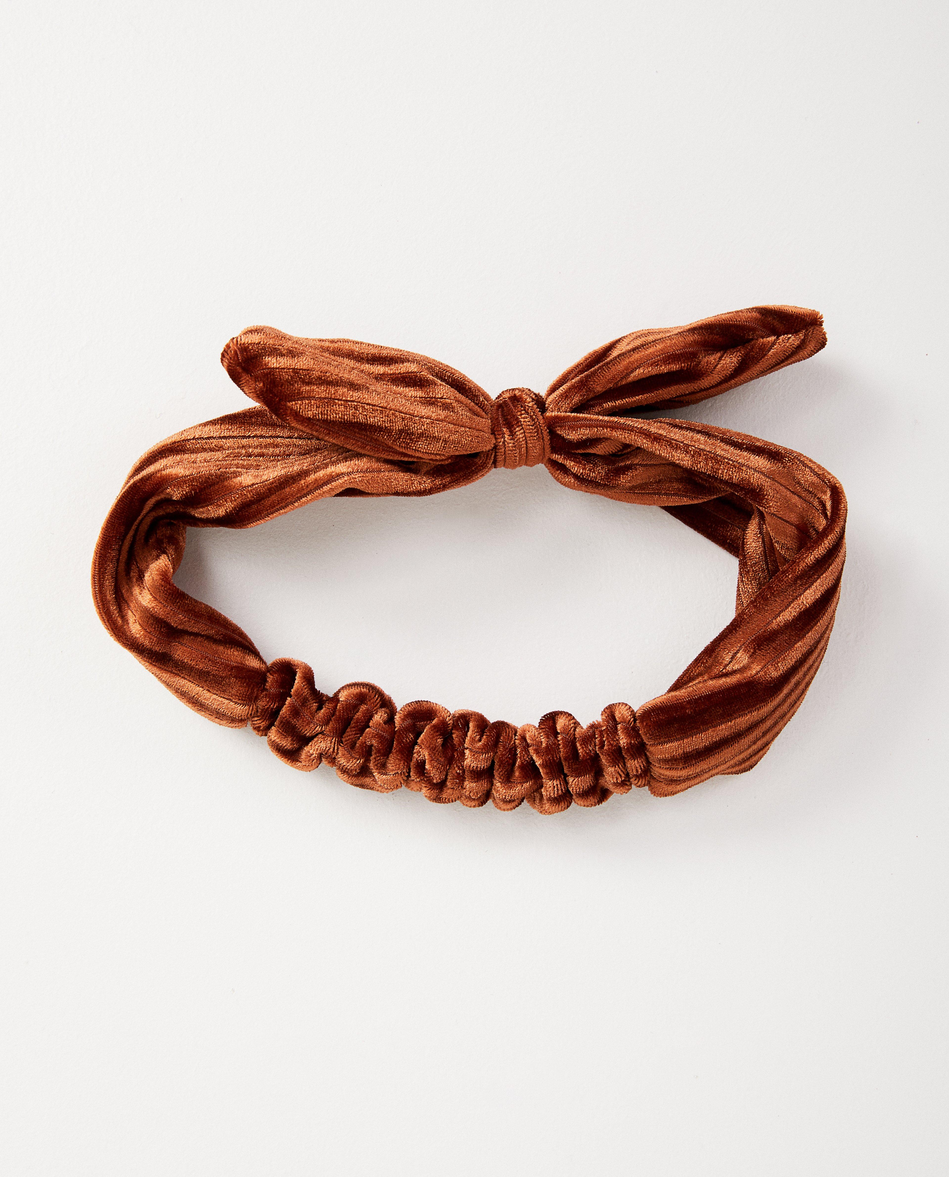Bonneterie - Bandeau rouille en velours