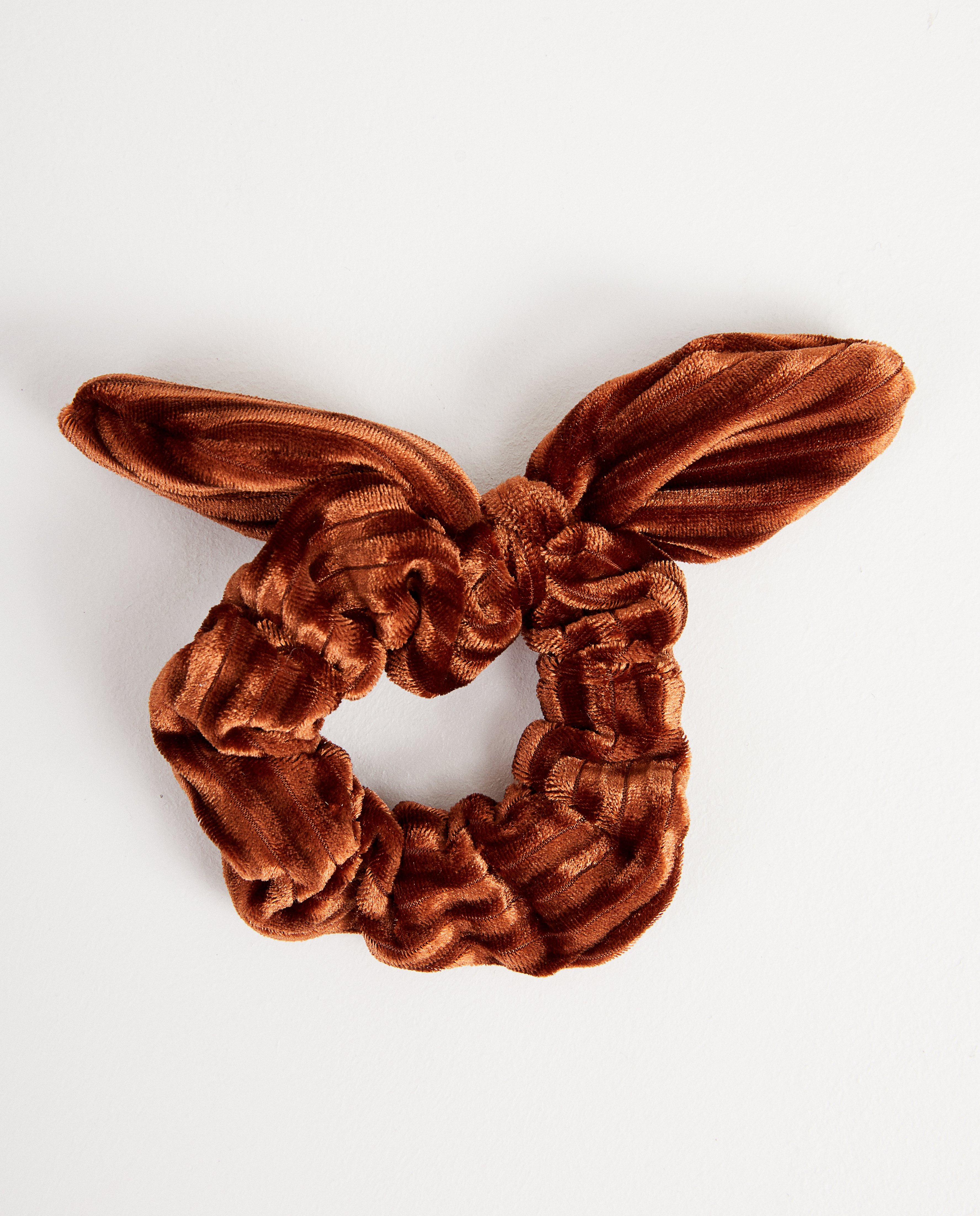 Chouchou rouille avec nœud - en velours - JBC