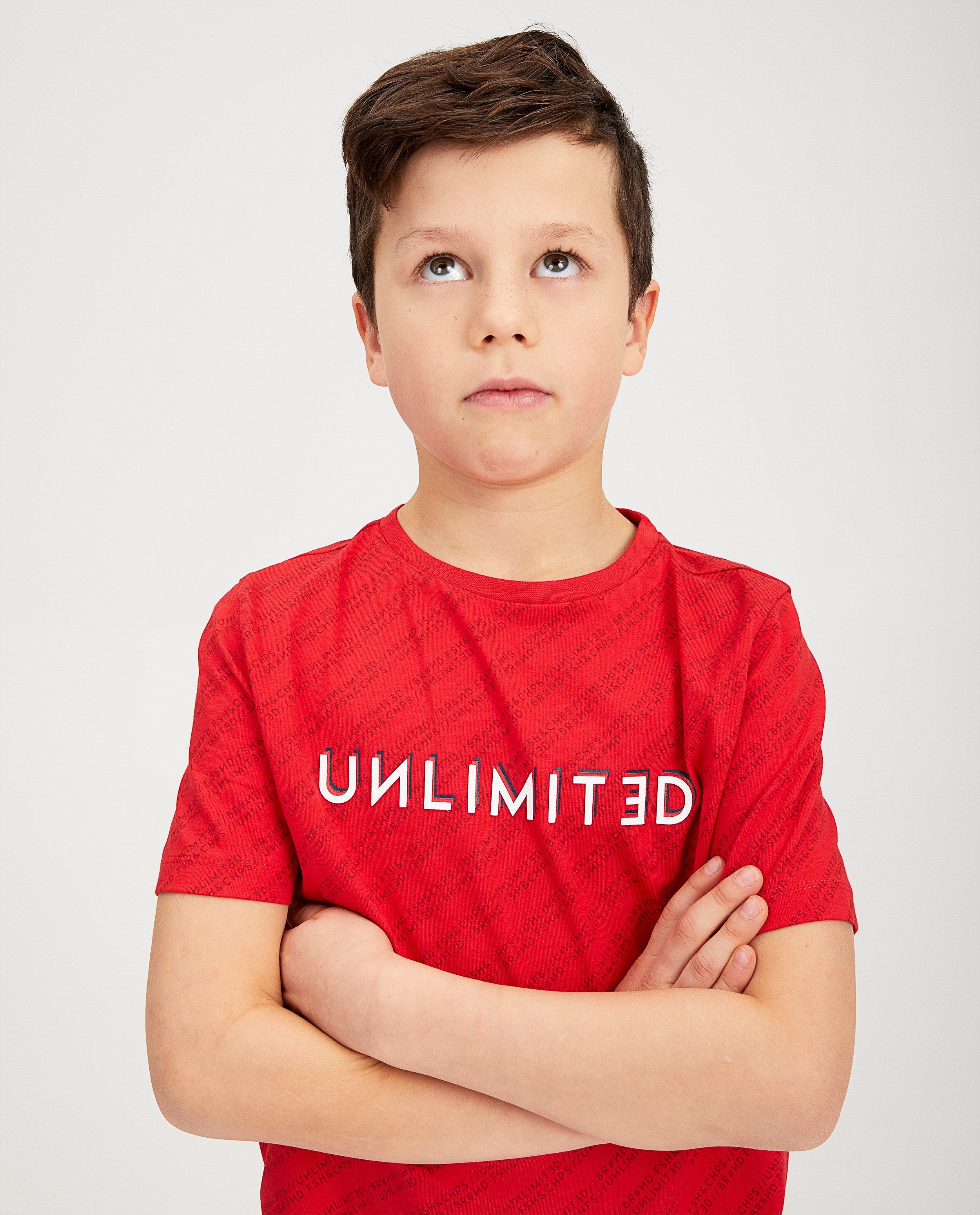 T-shirts - Rood T-shirt met opschrift