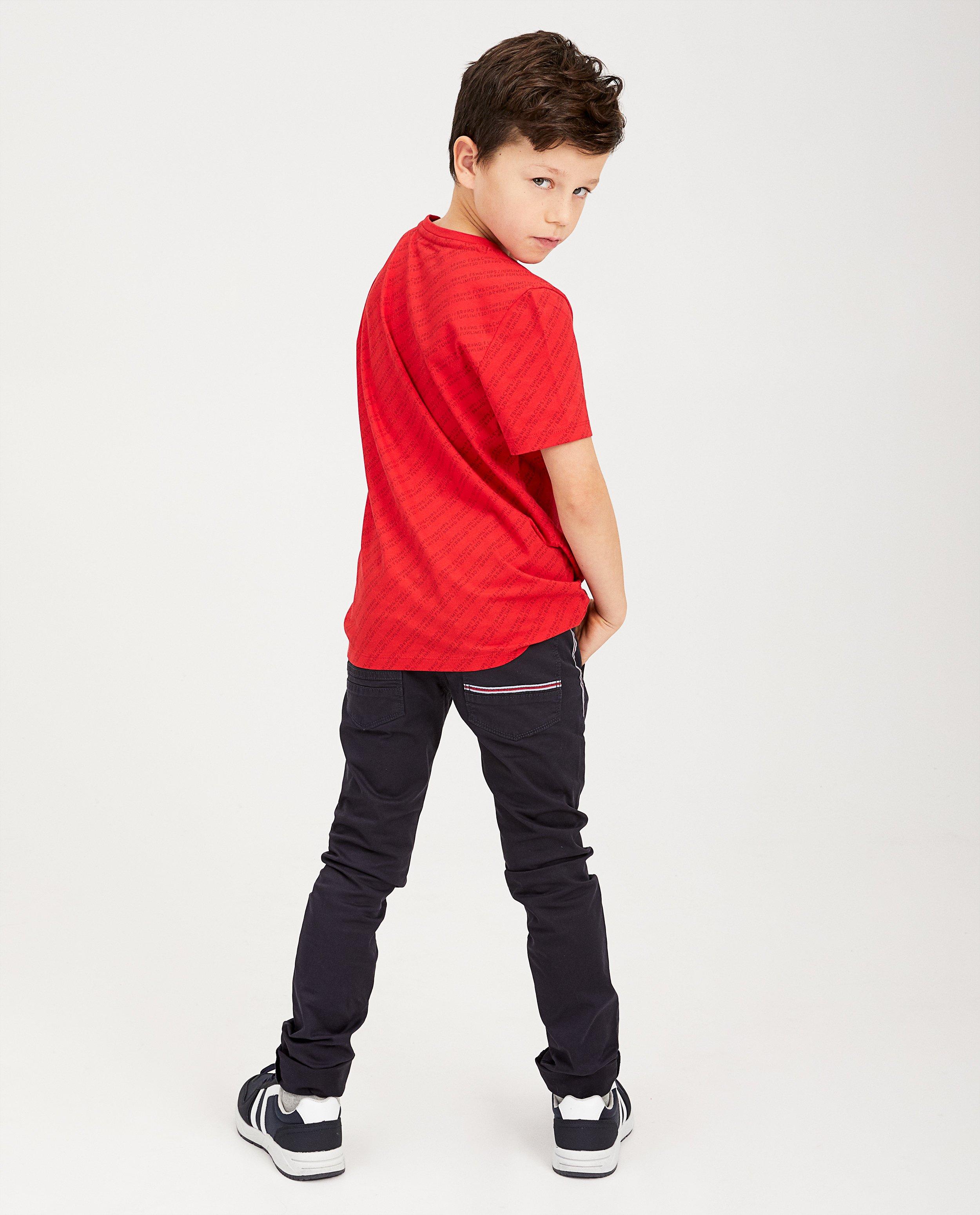T-shirts - Rood T-shirt met opschrift