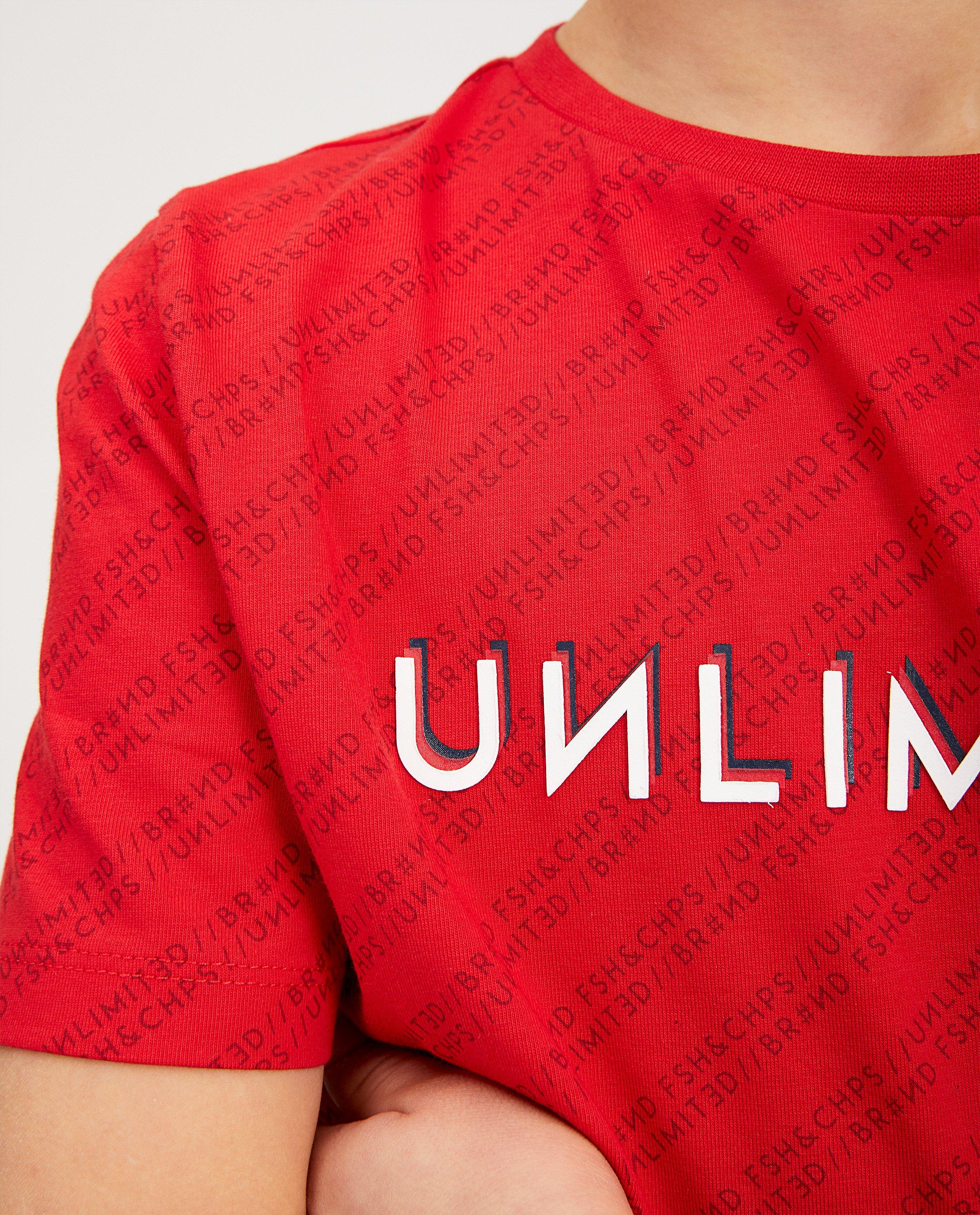 T-shirts - Rood T-shirt met opschrift