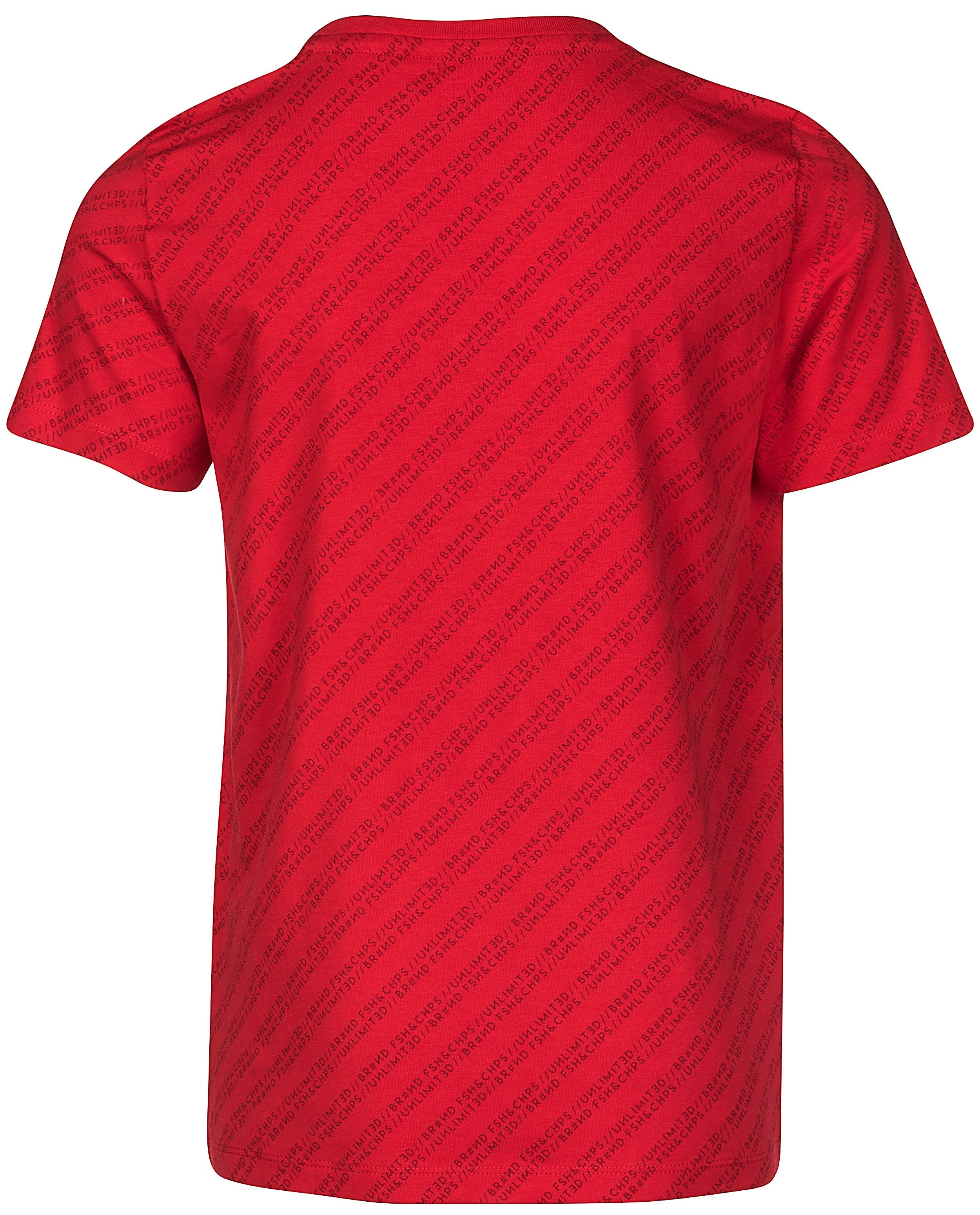 T-shirts - Rood T-shirt met opschrift