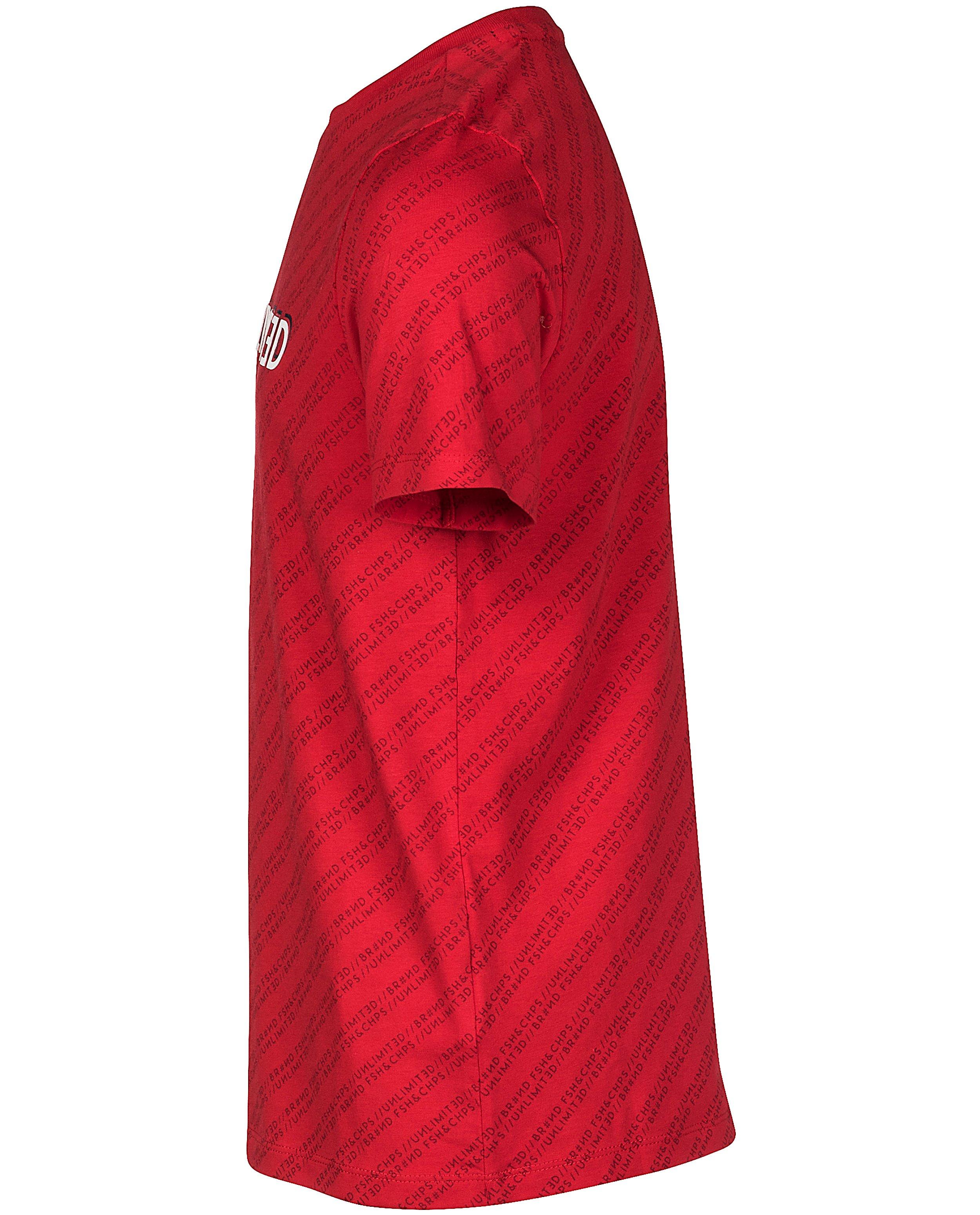 T-shirts - Rood T-shirt met opschrift