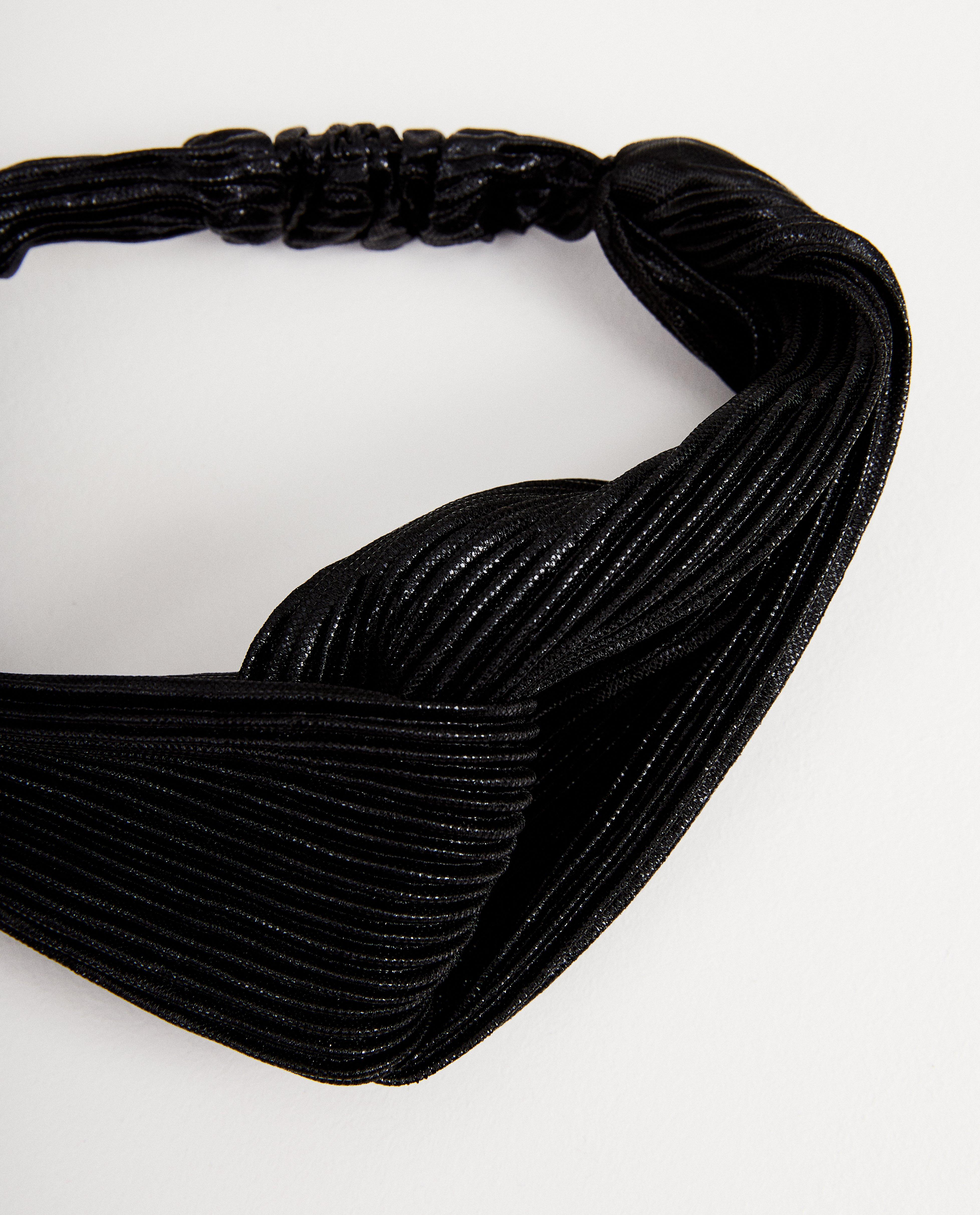 Bandeau noir à plis - brillant - JBC