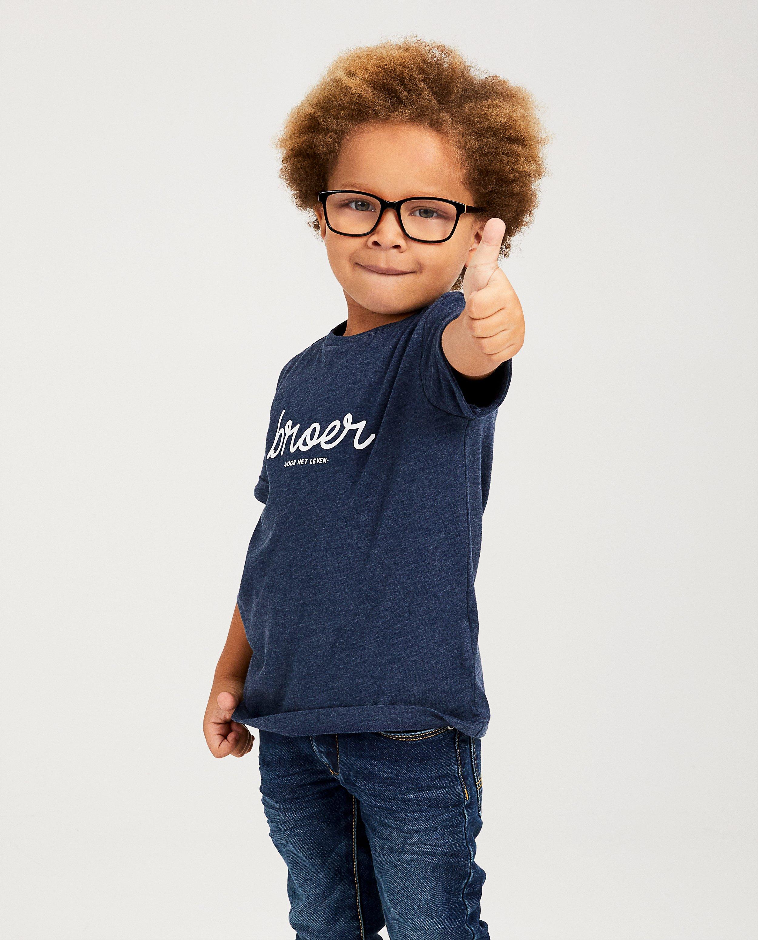 Blauw T-shirt met opschrift (NL) - Product Detail - donkerblauw - afbeelding nummer 2