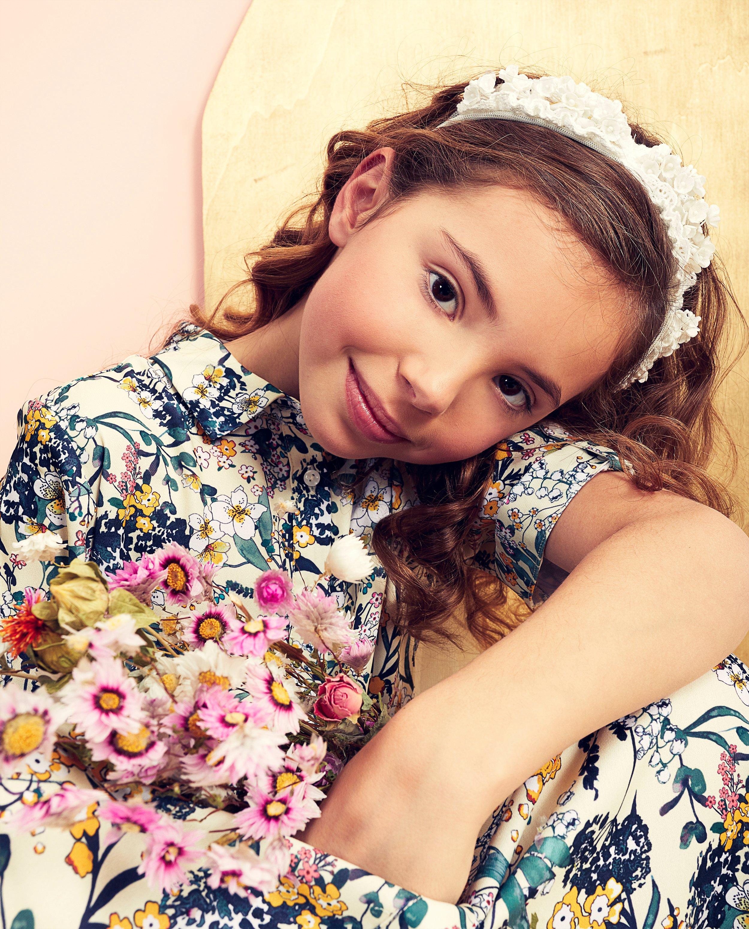 Robes - Robe fleurie Communion, 6-14 ans