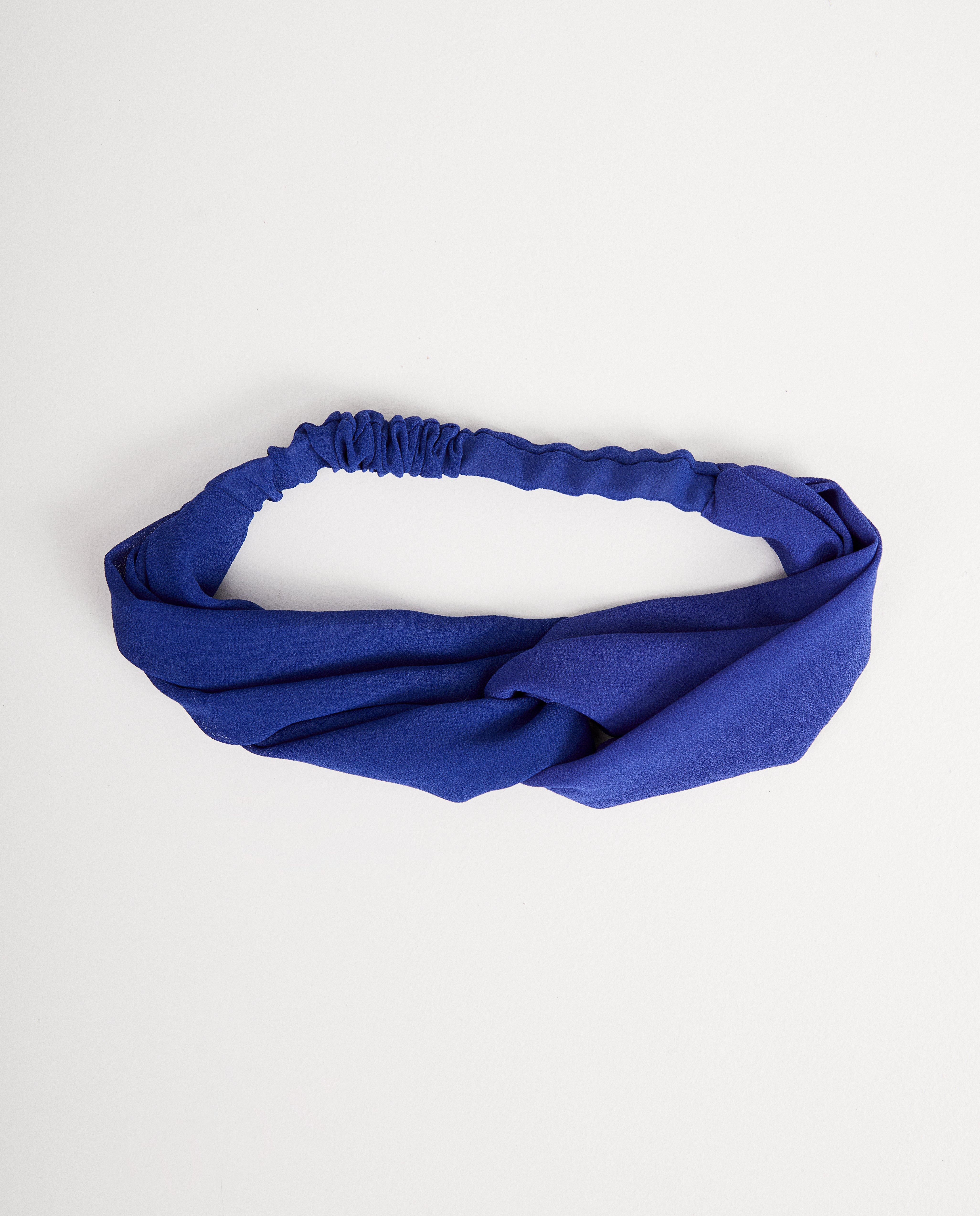 Bandeau avec nœud - bleu cobalt - JBC