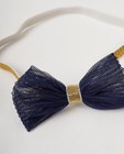 Breigoed - Haarband met blauw strikje