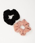 Set van 2 scrunchies - in roze en zwart - JBC