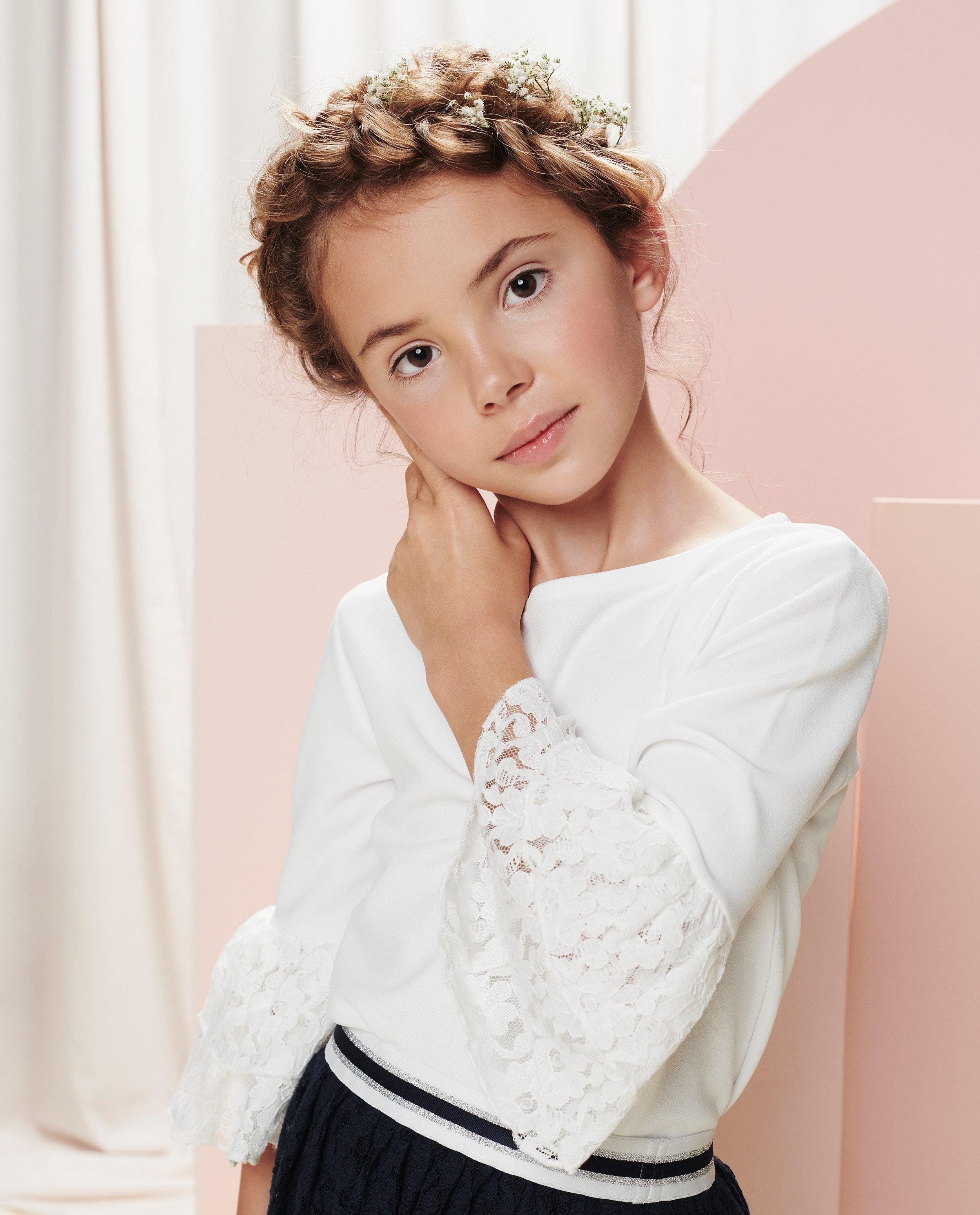 Witte blouse met kant Communie - Product Detail - lichtbeige - afbeelding nummer 5