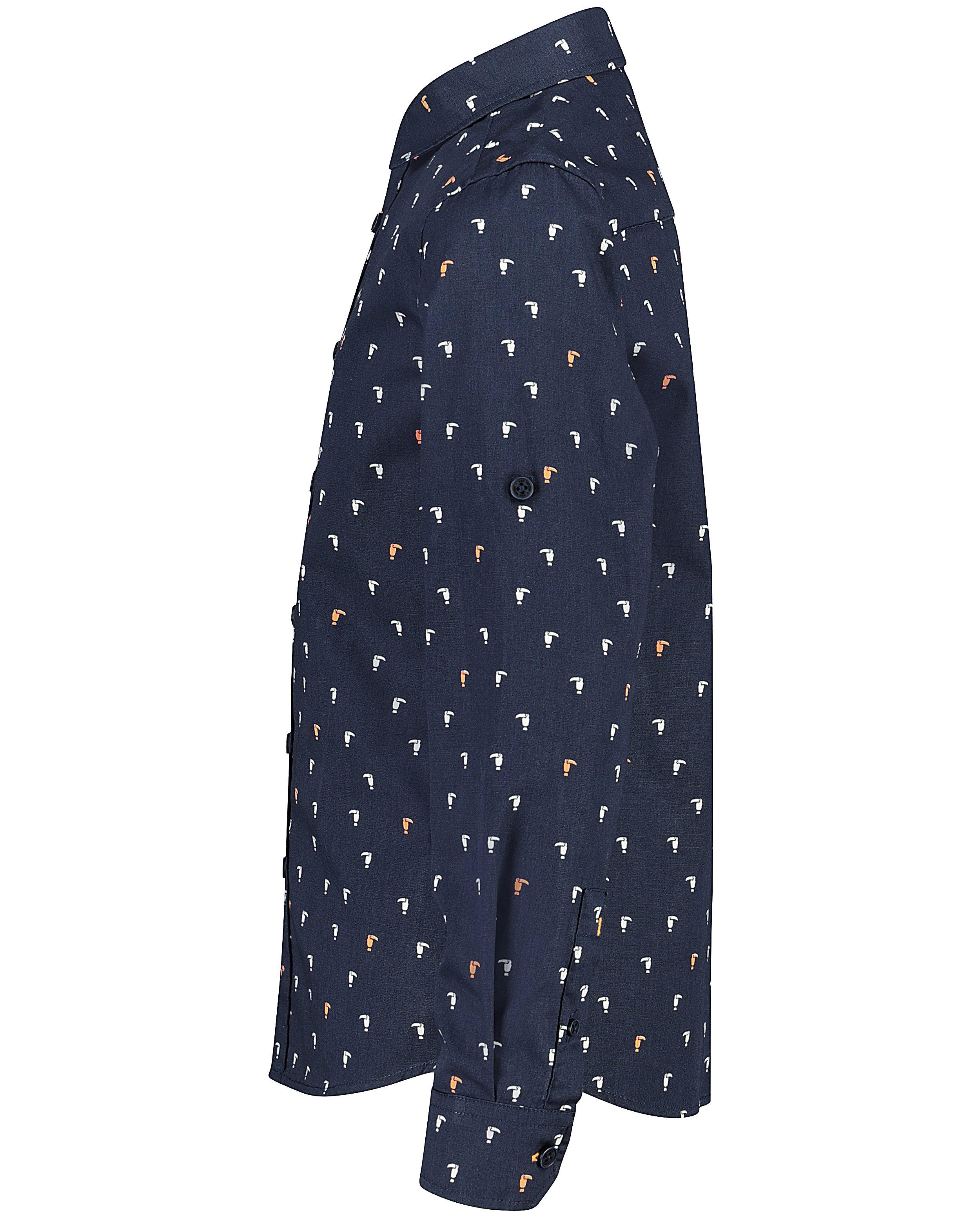 Hemden - Blauw hemd met print Communie