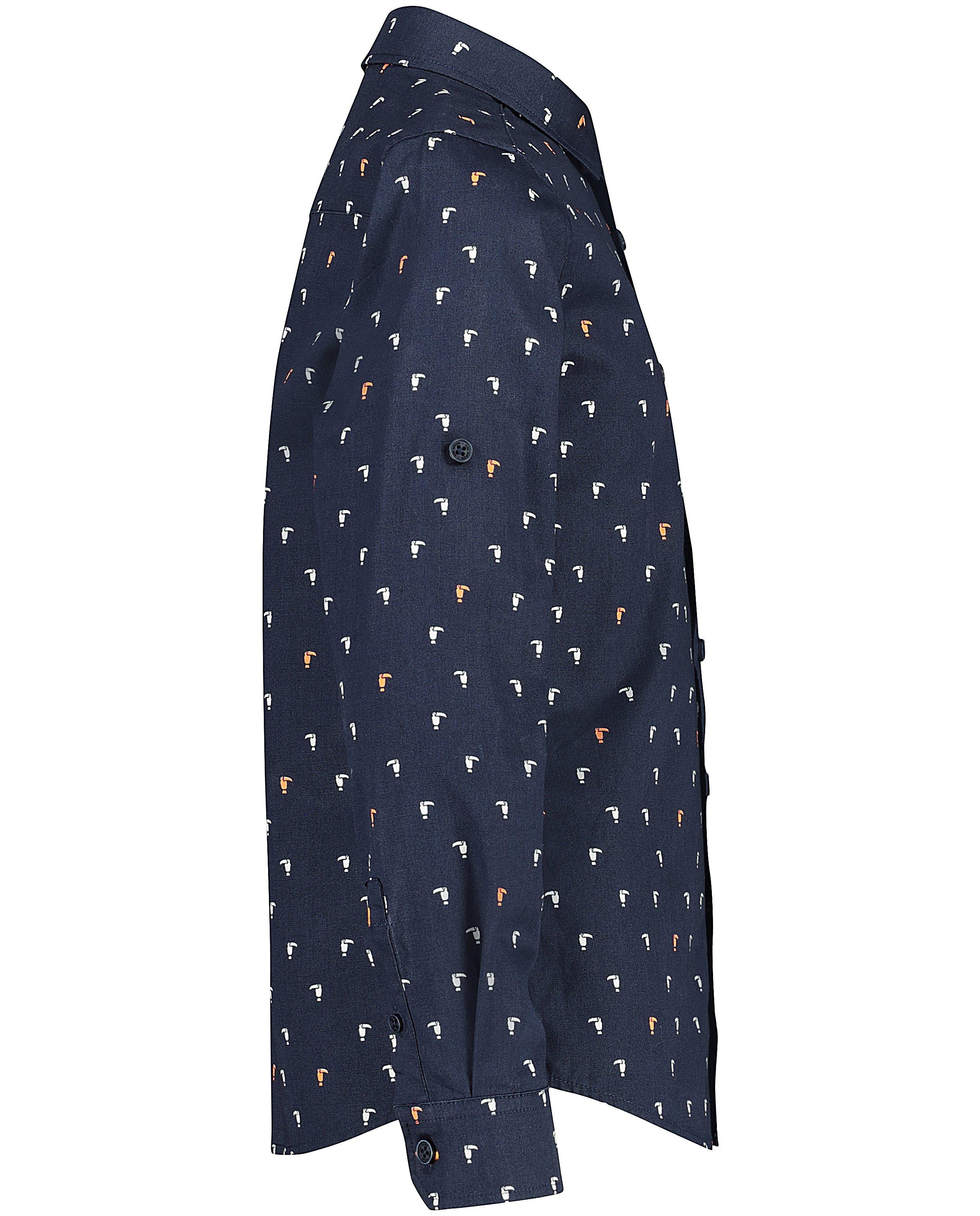 Hemden - Blauw hemd met print Communie
