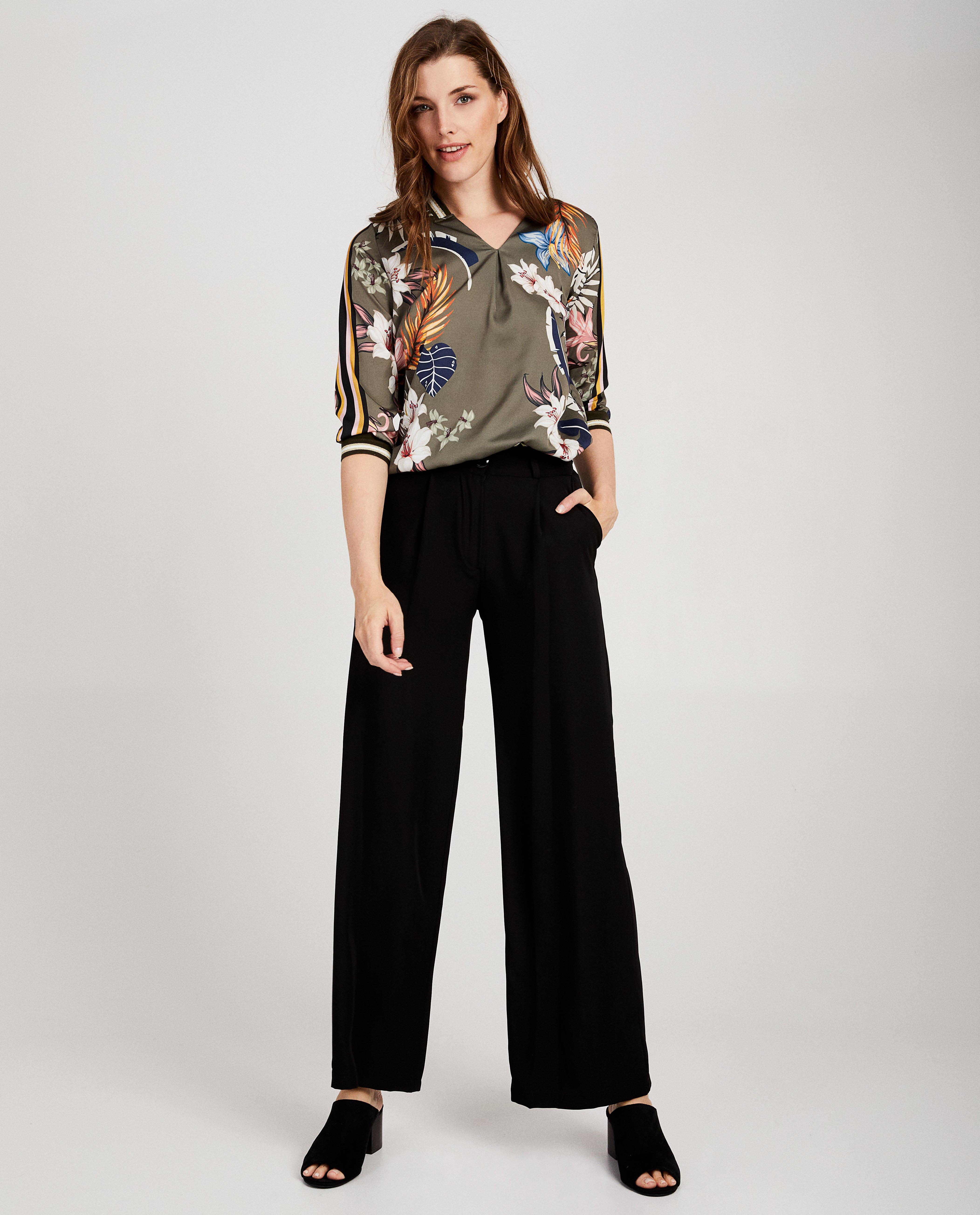 Zwarte broek met wijde pijpen - palazzo - Atelier BXL
