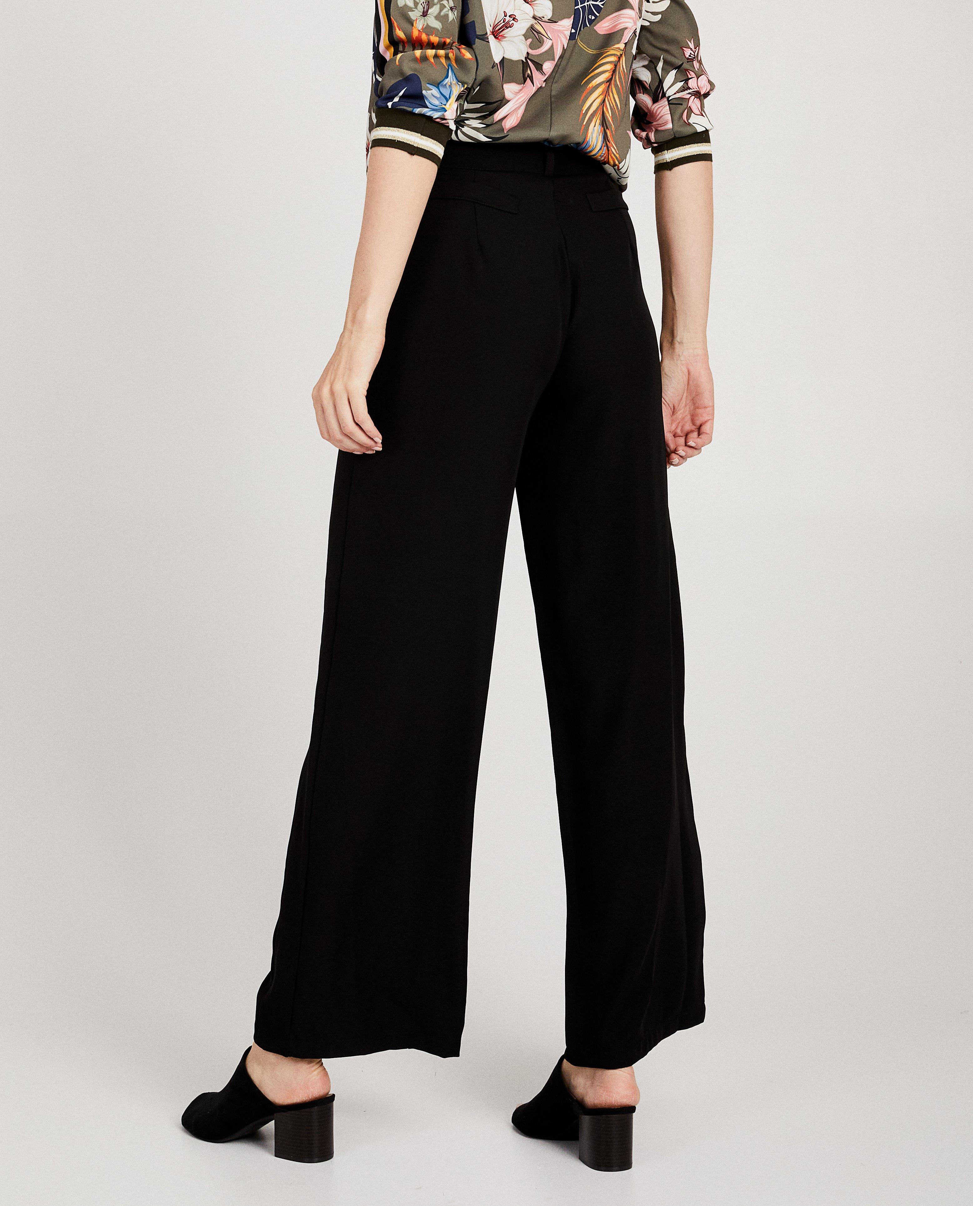 Broeken - Zwarte broek met wijde pijpen