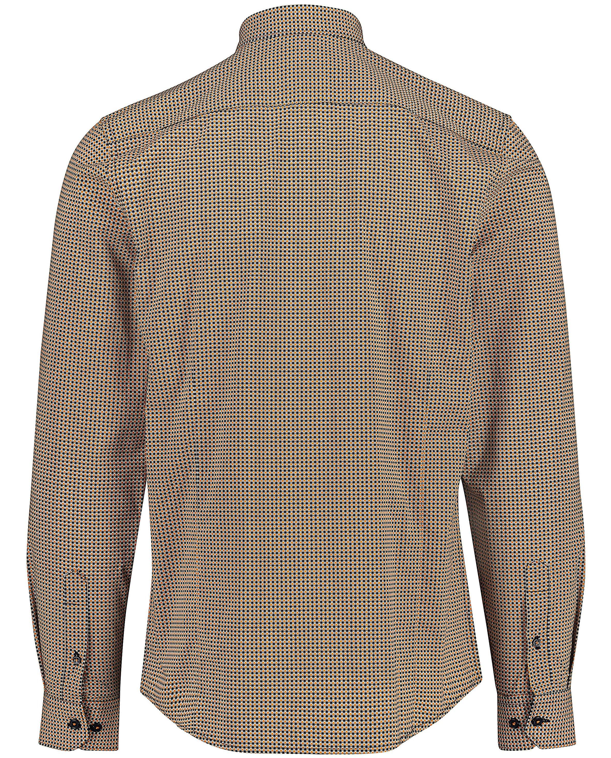Hemden - Blauw-oranje hemd met print